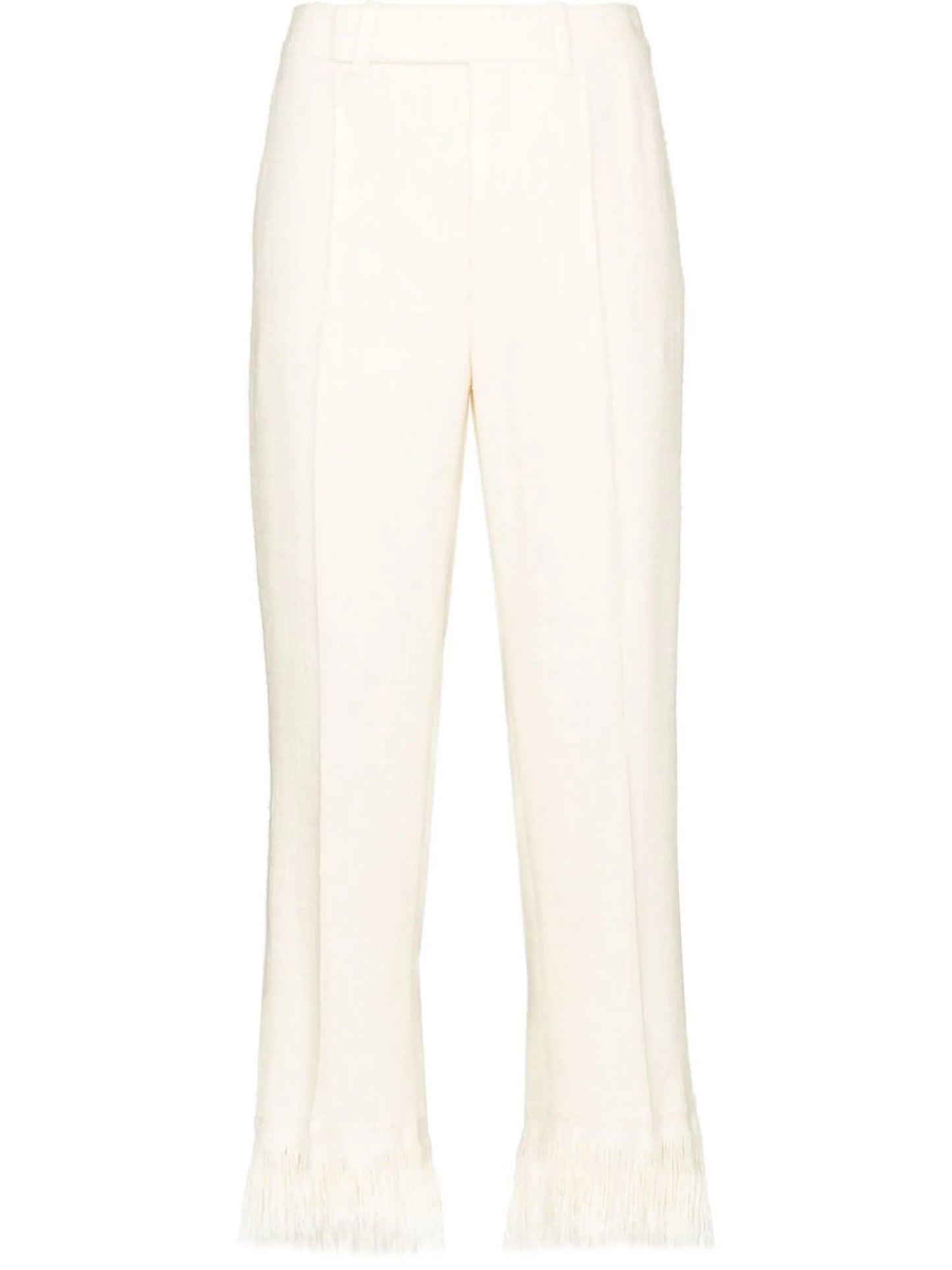 fringe detailing tailored trousers
