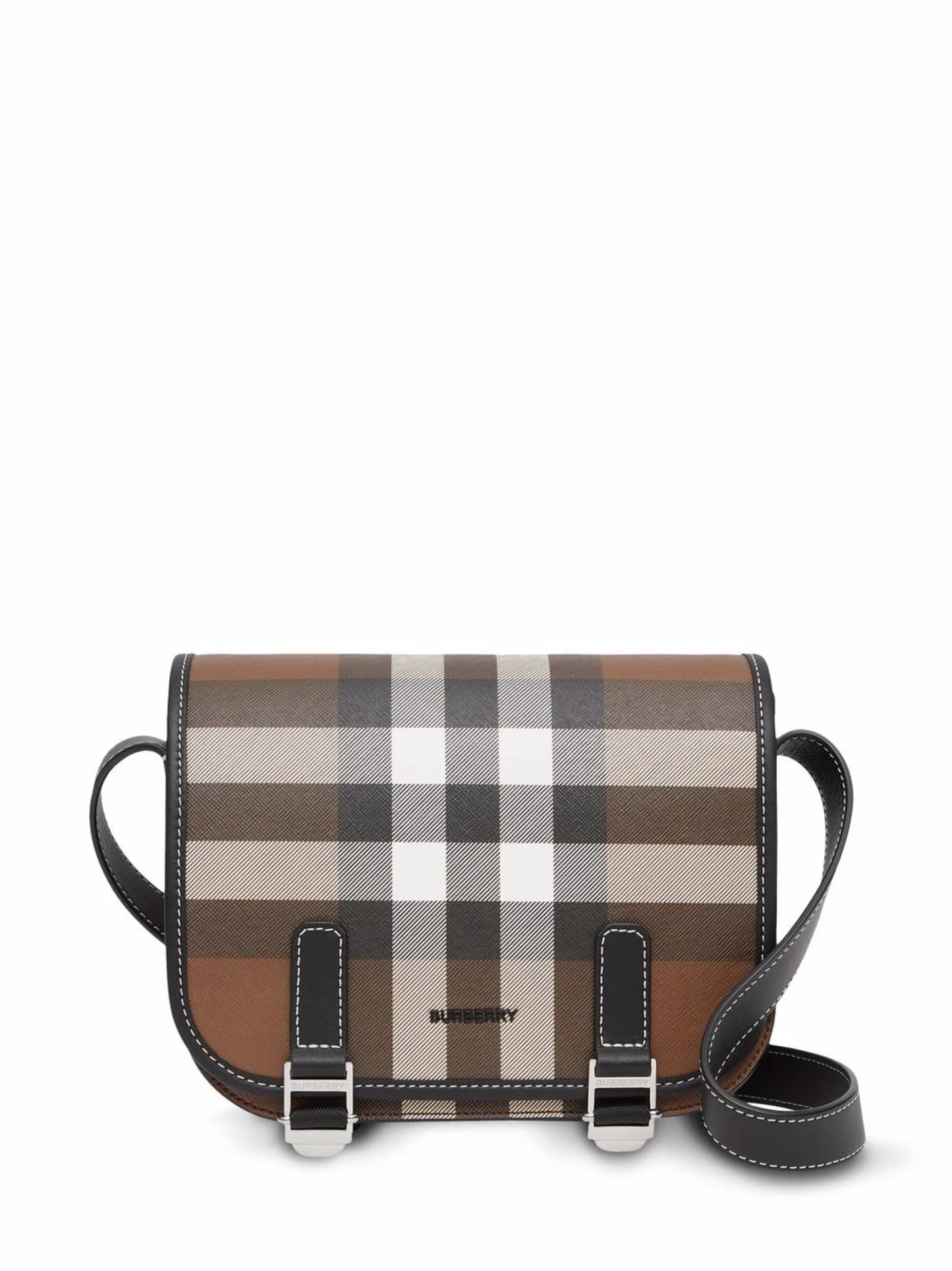 check-print messenger bag
