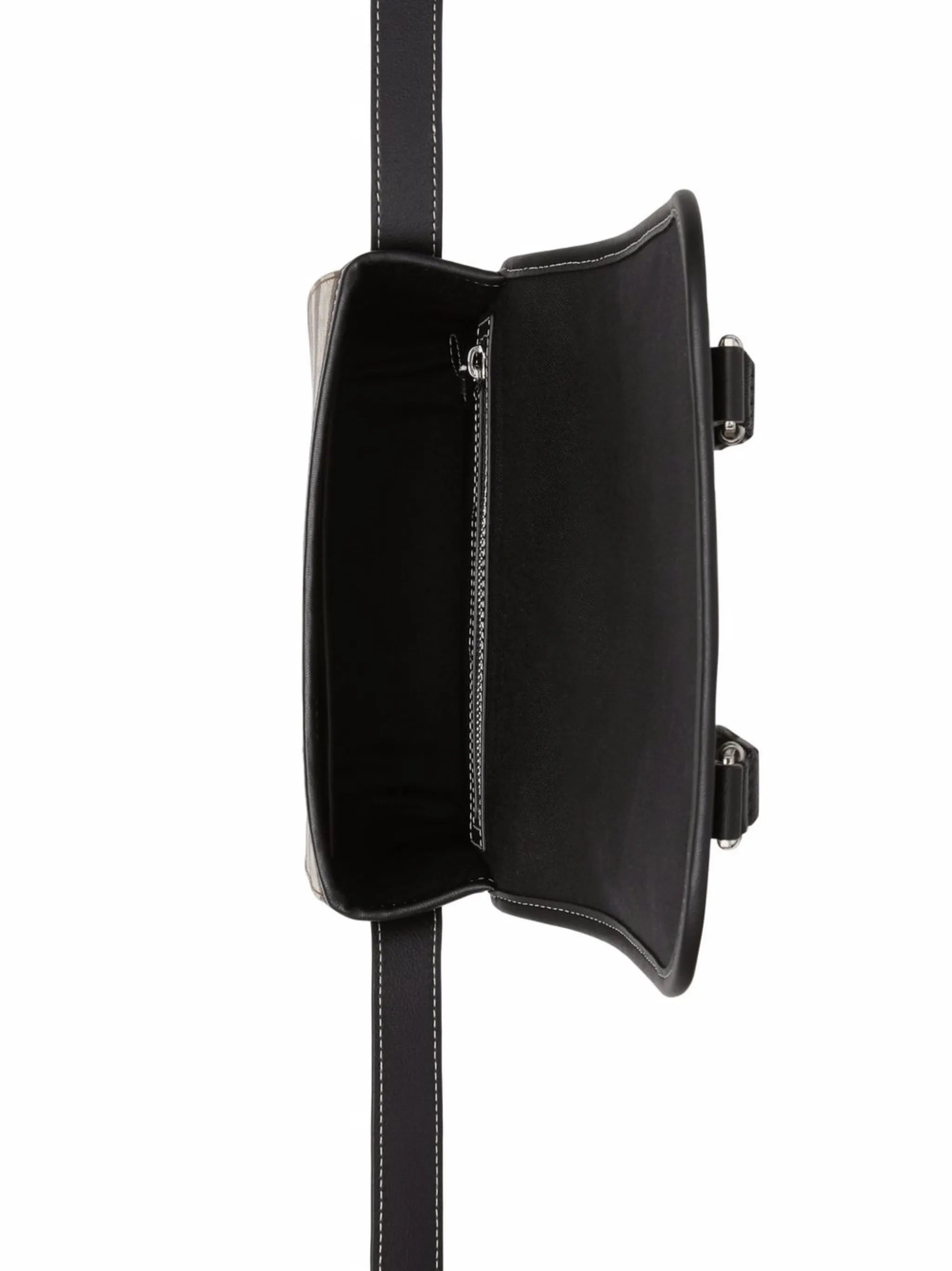 check-print messenger bag