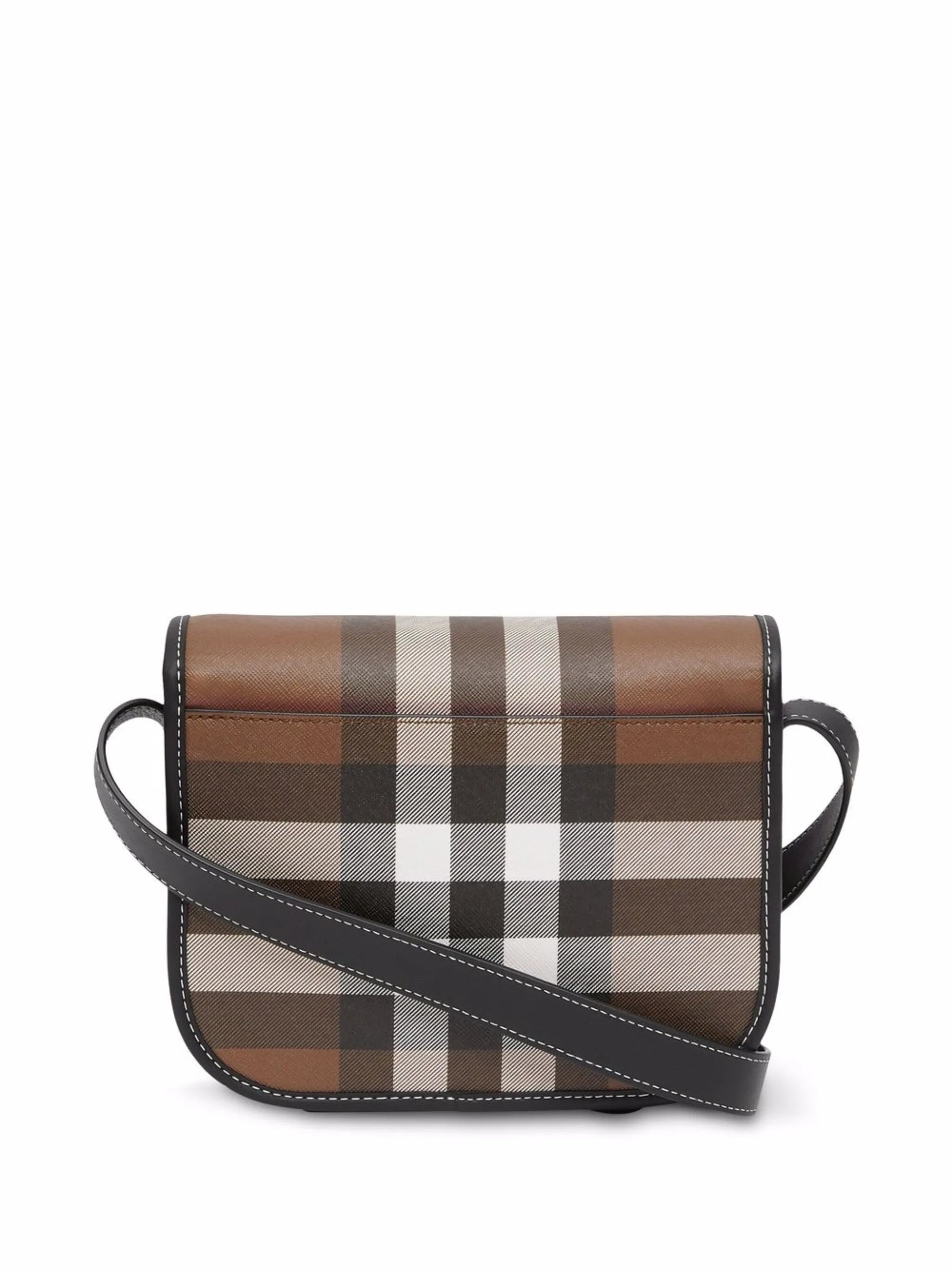 check-print messenger bag
