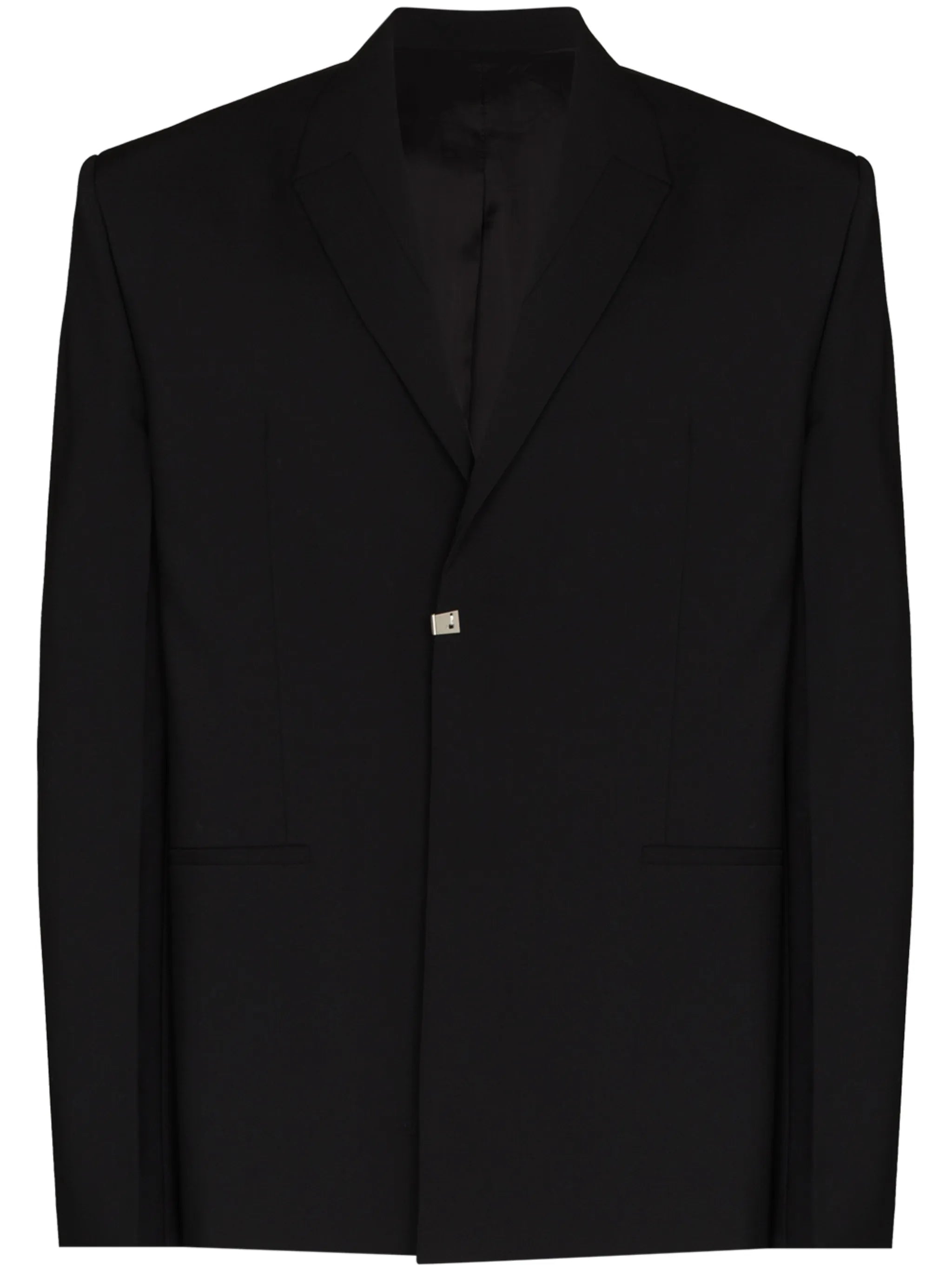 wide-shoulder tailored blazer