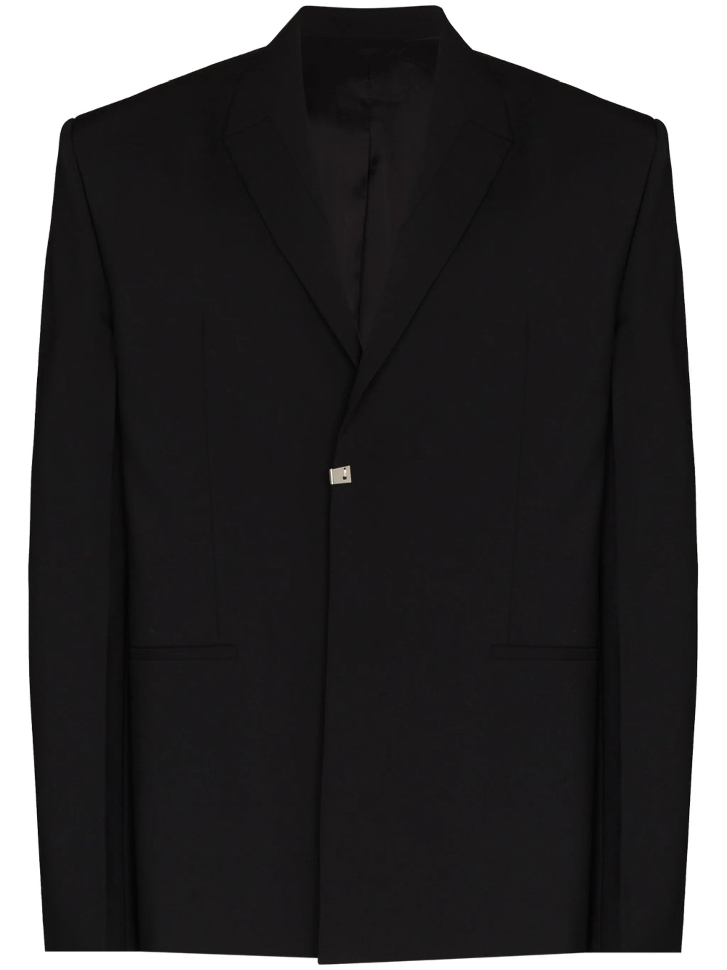 wide-shoulder tailored blazer