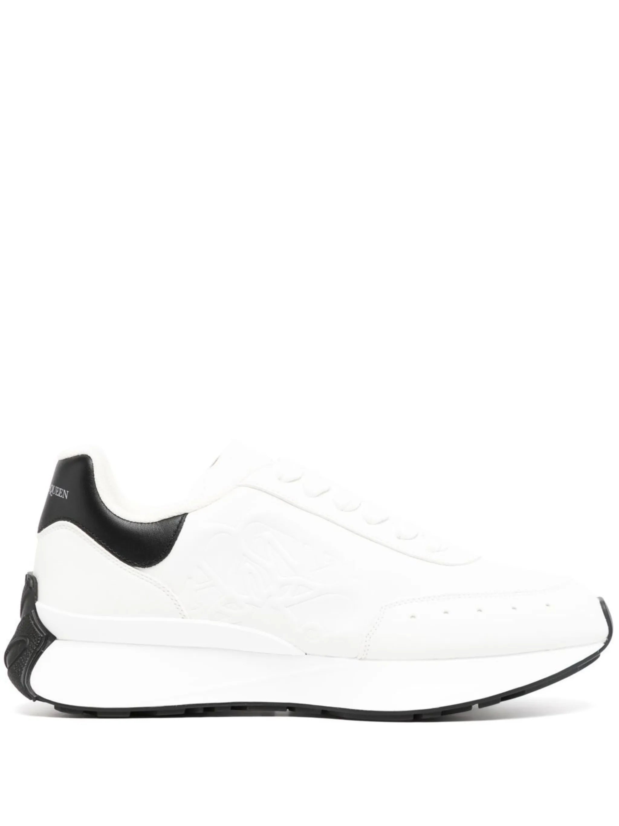 logo-embossed low-top sneakers