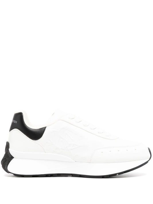 logo-embossed low-top sneakers