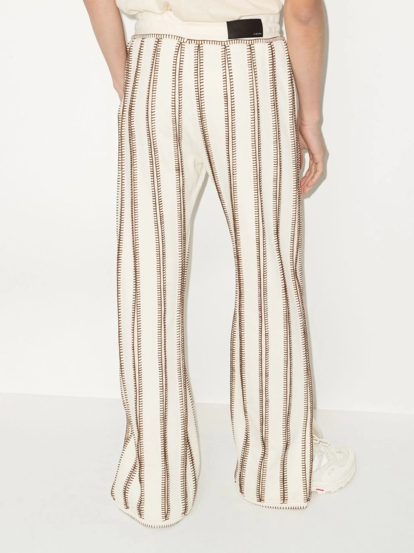 flared striped track pants