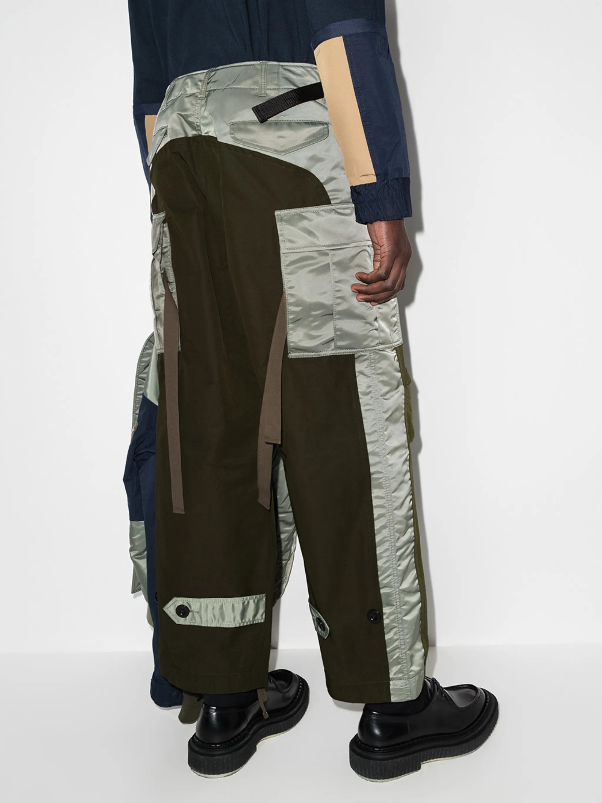 belted cargo-style trousers