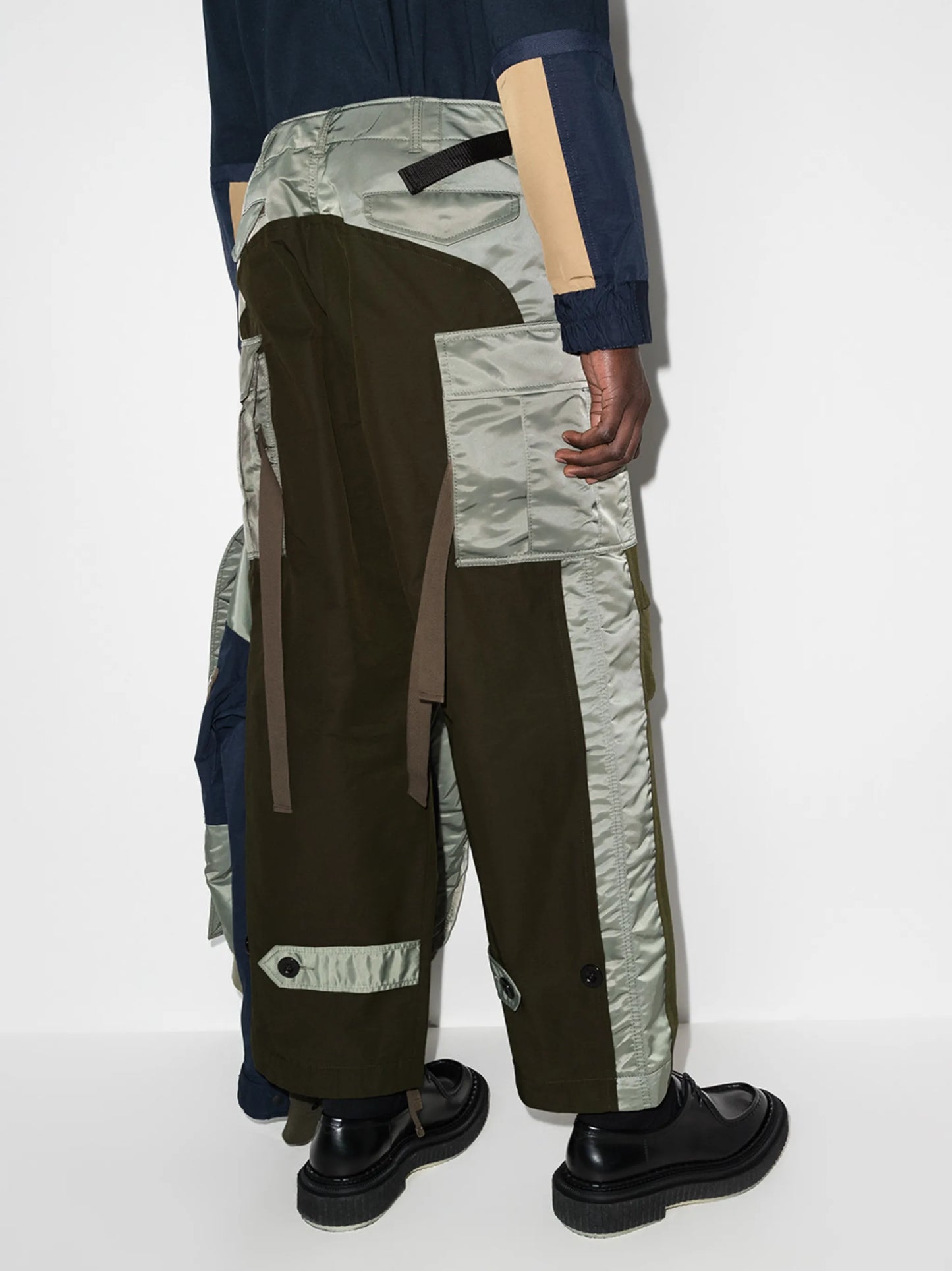 belted cargo-style trousers