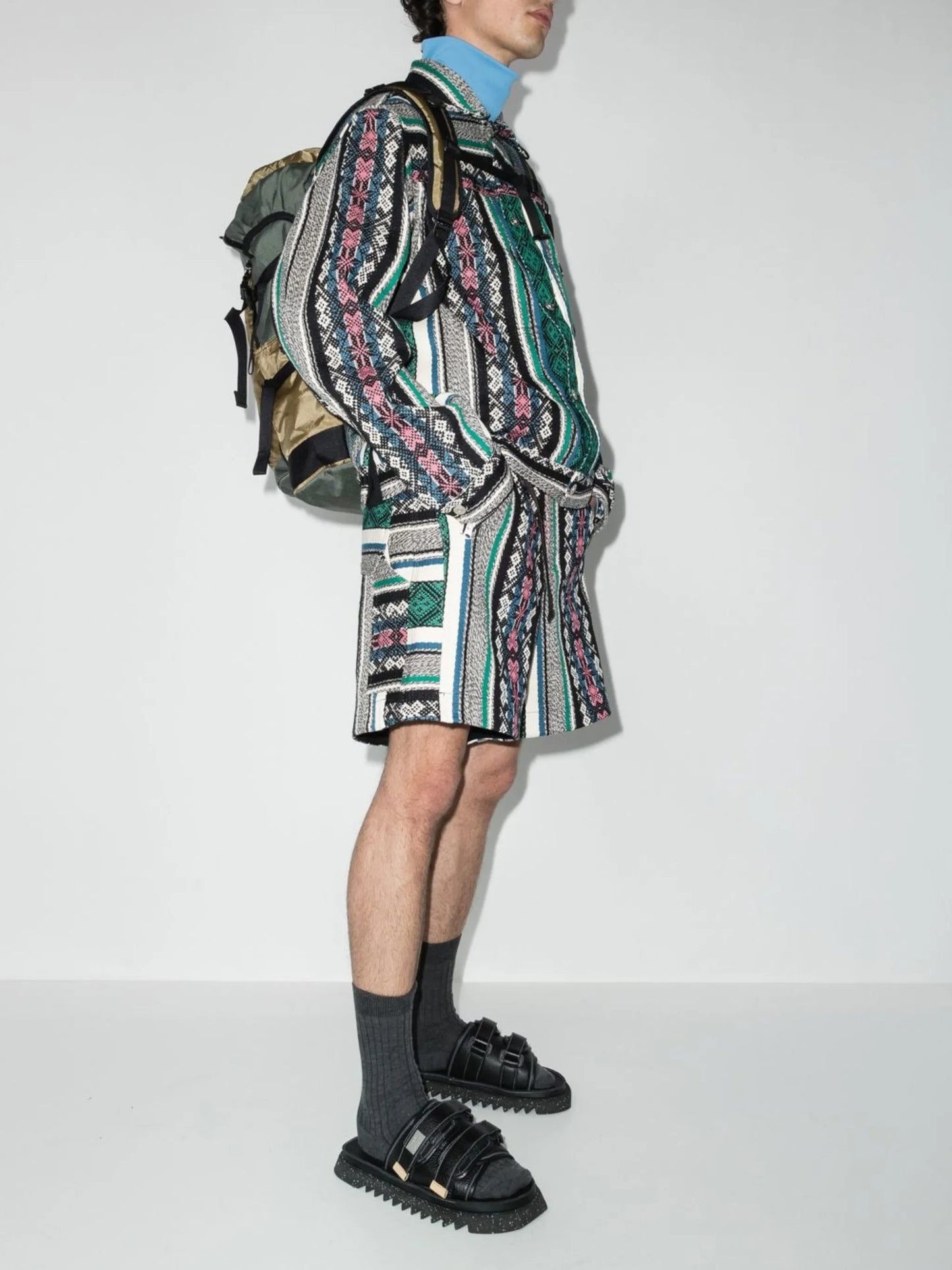 patterned tailored shorts