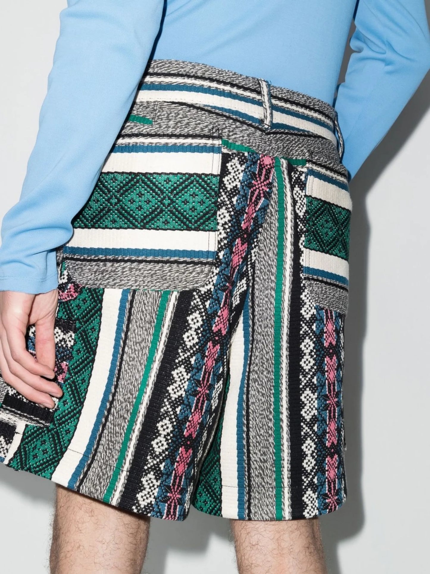 patterned tailored shorts
