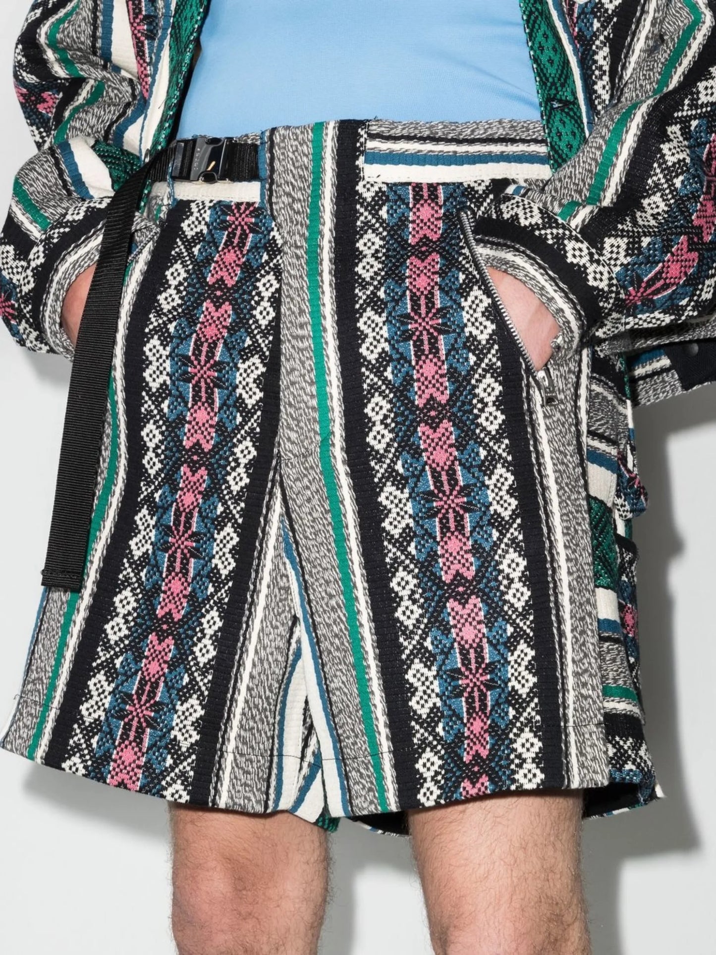 patterned tailored shorts