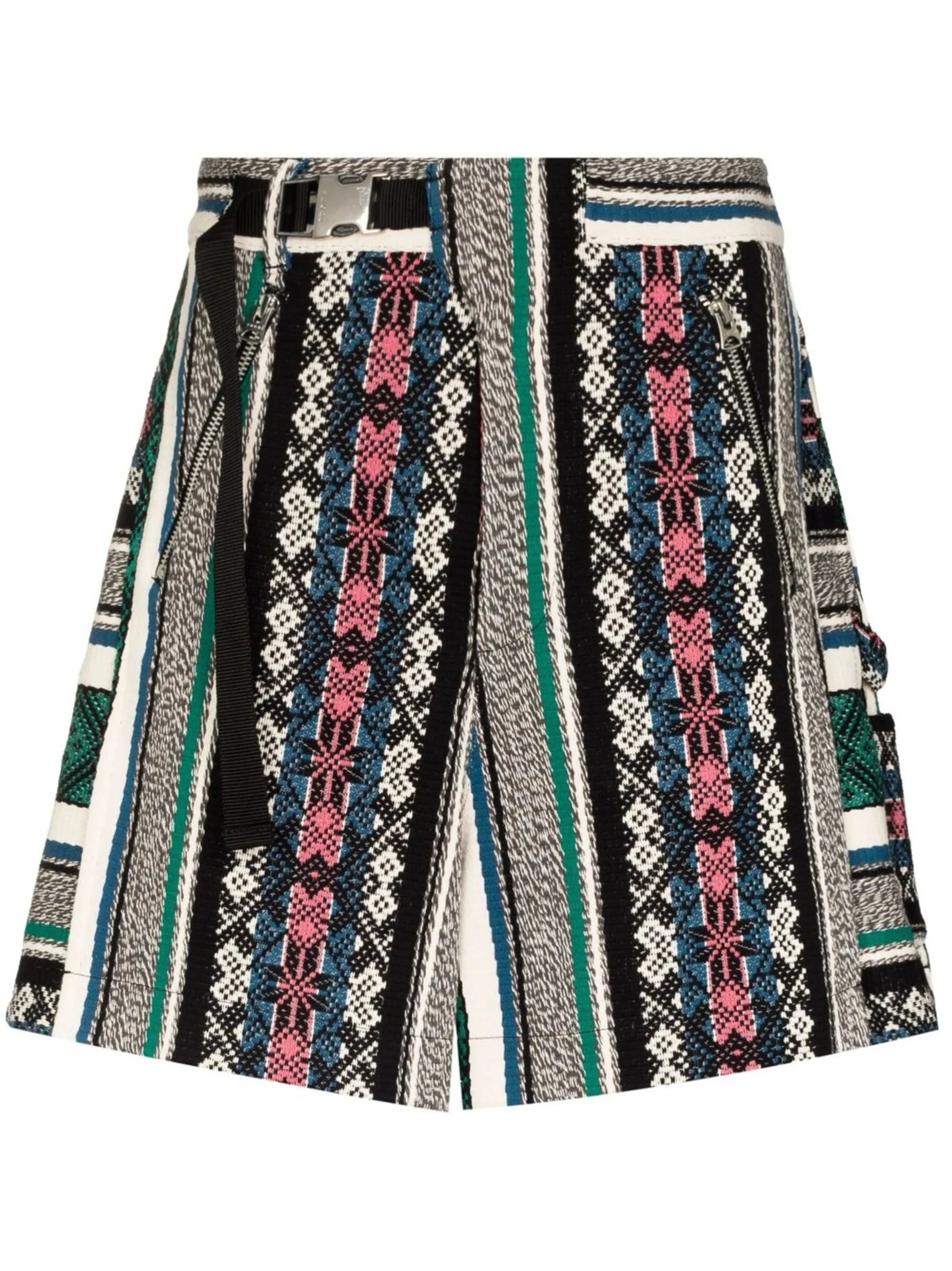 patterned tailored shorts