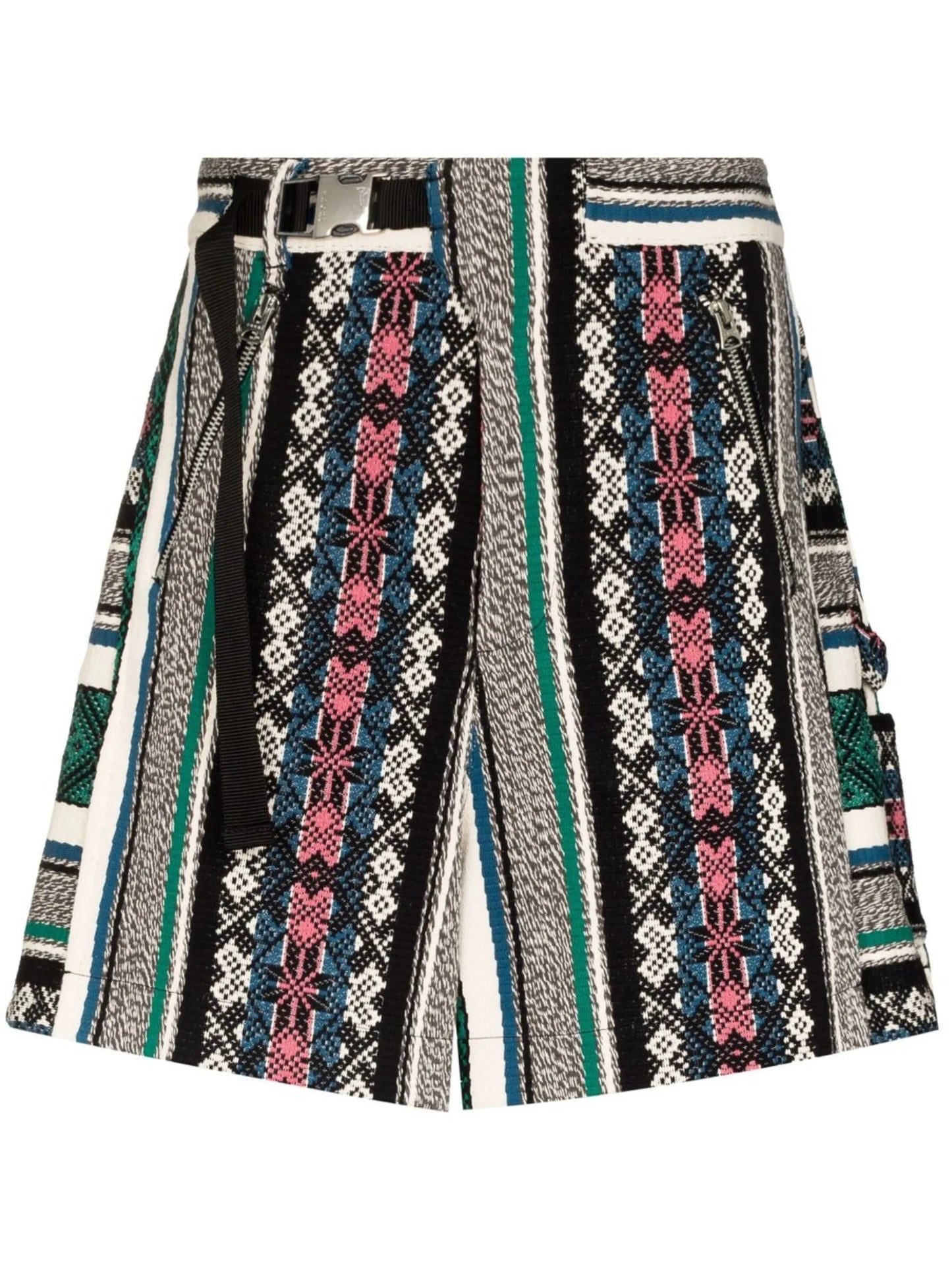 patterned tailored shorts