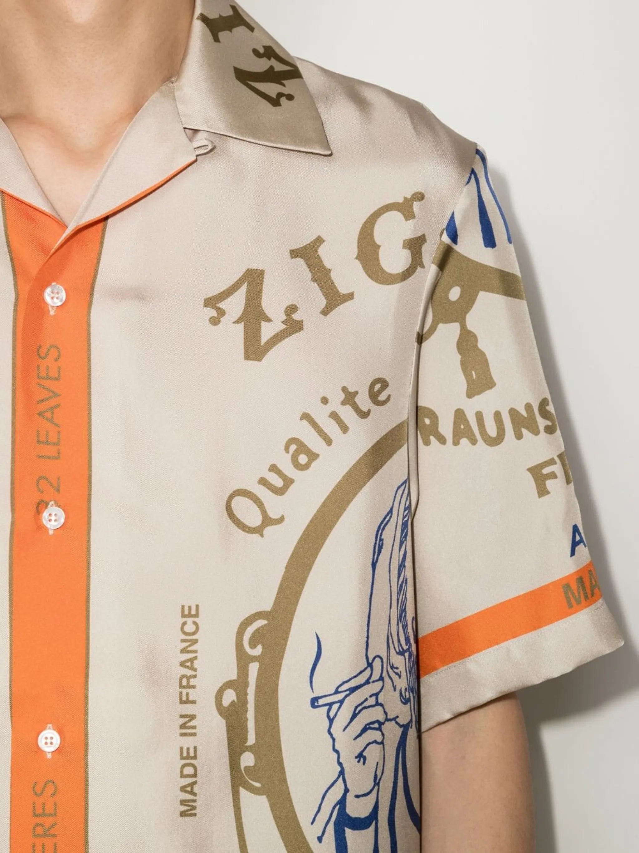 x Zig-Zag graphic-print silk shirt