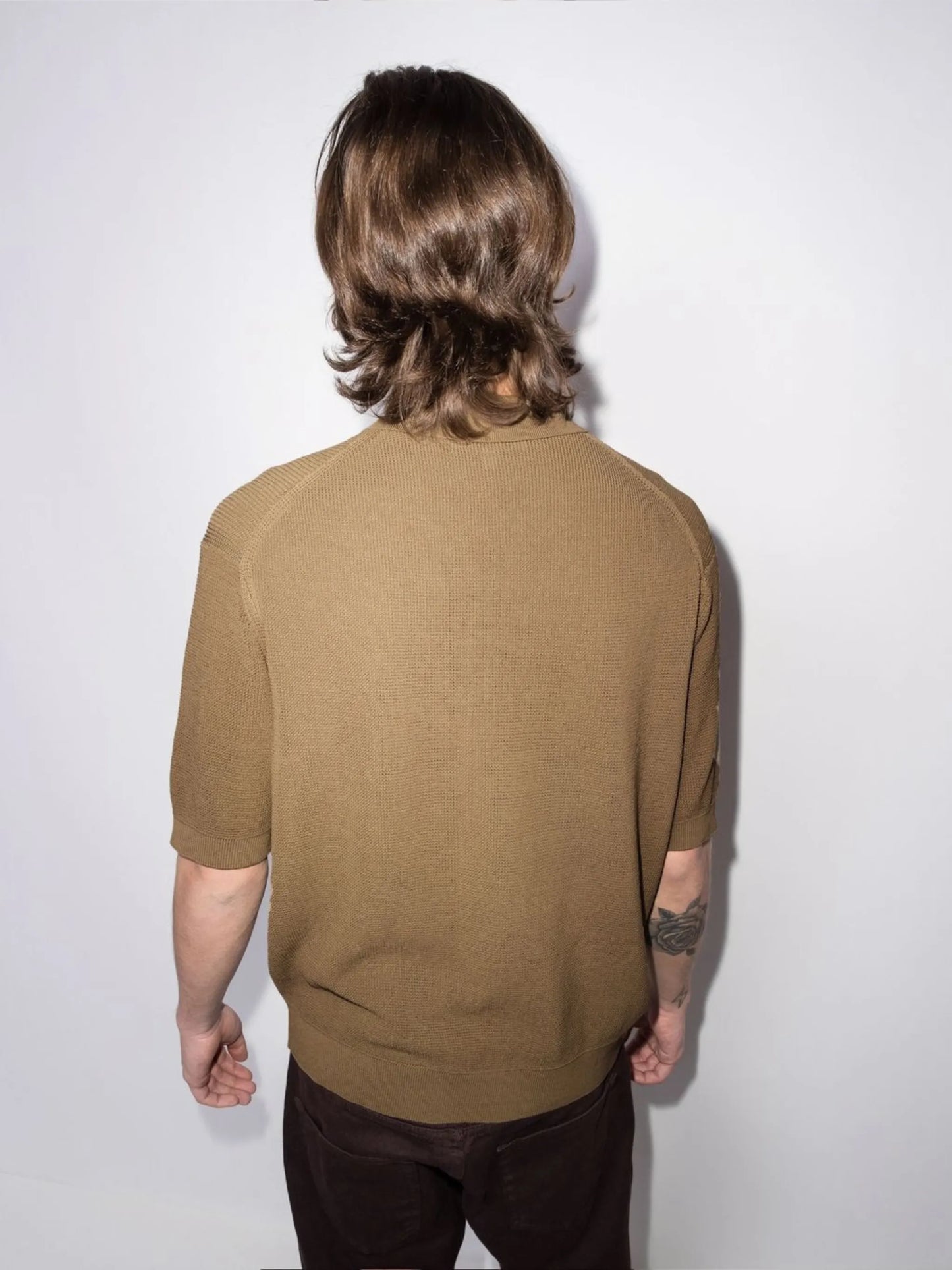 Raoul waffle-knit polo shirt