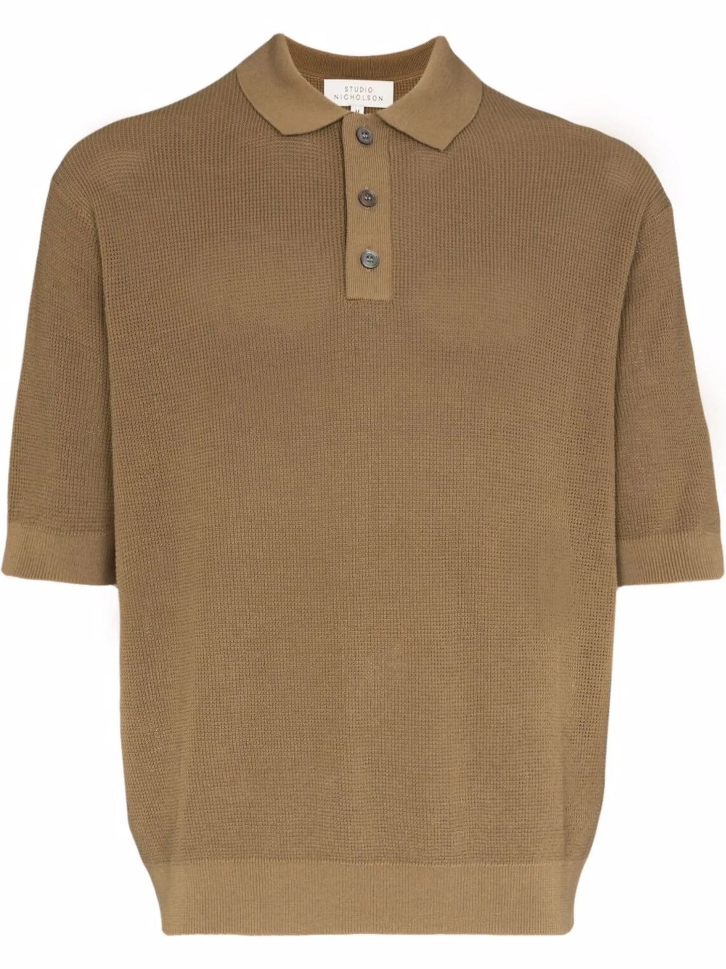 Raoul waffle-knit polo shirt