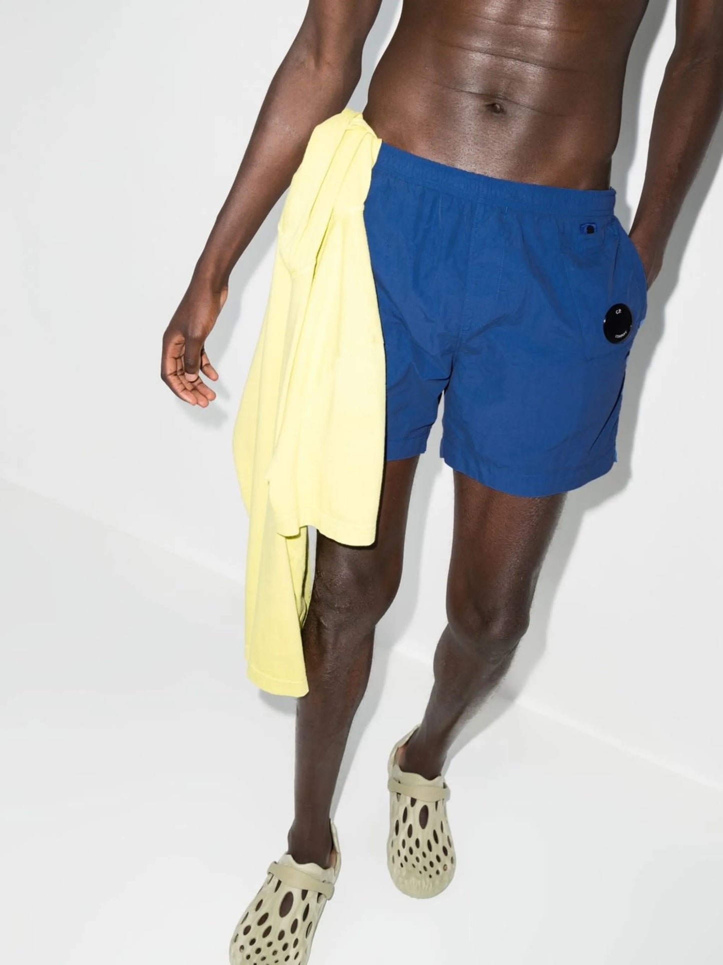 Lens-detail swim shorts