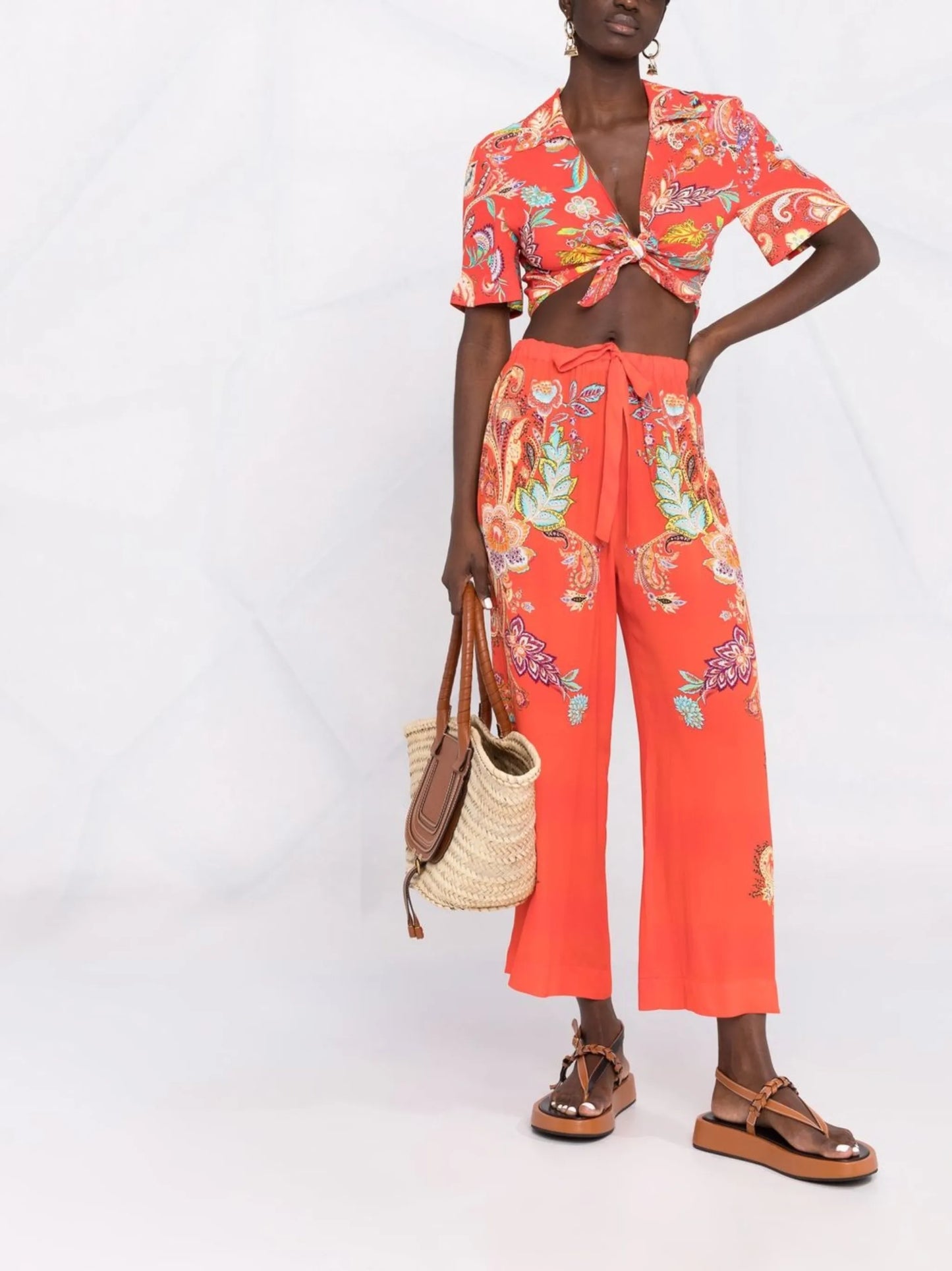 graphic-print short-sleeve top