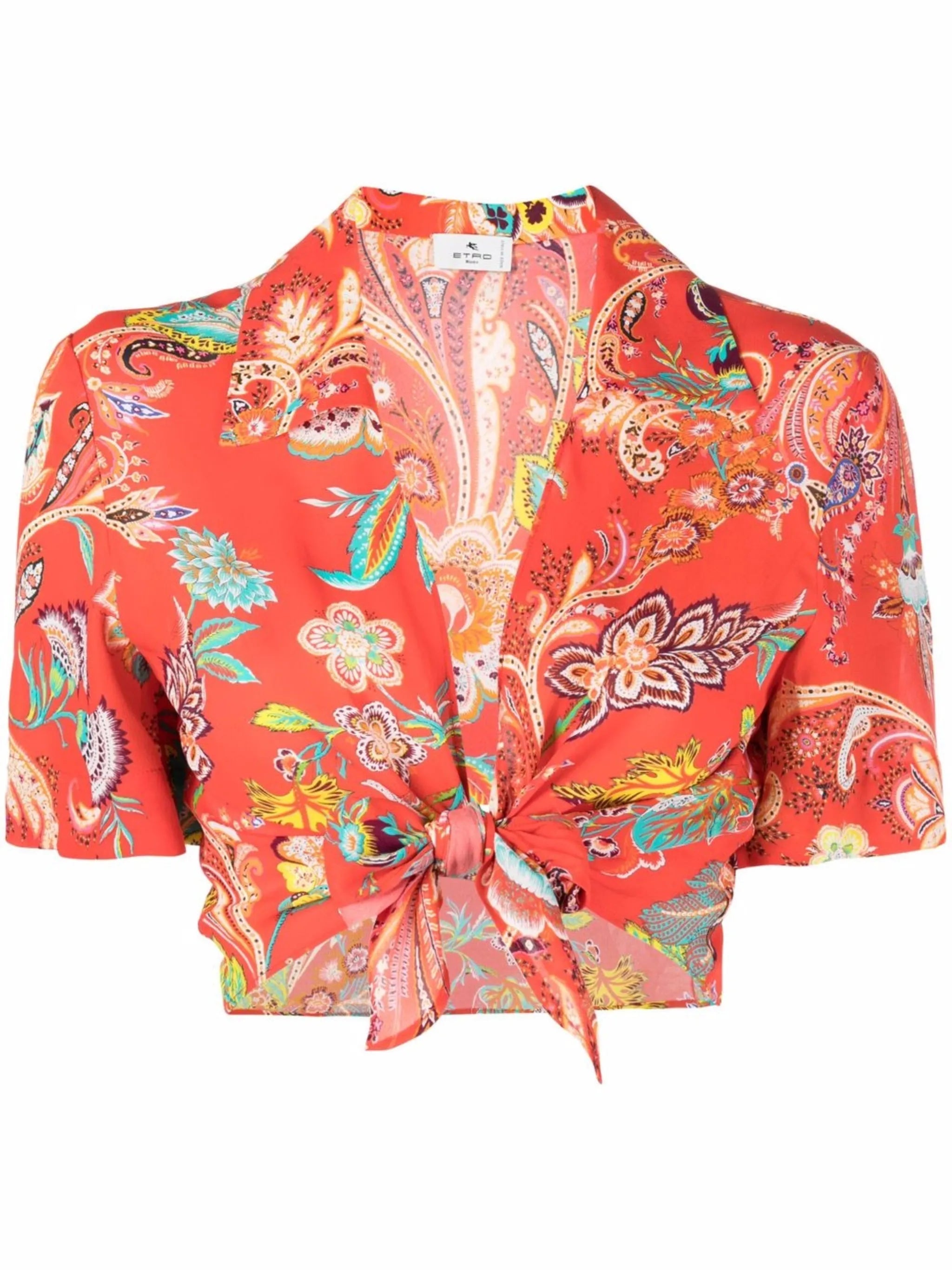 graphic-print short-sleeve top