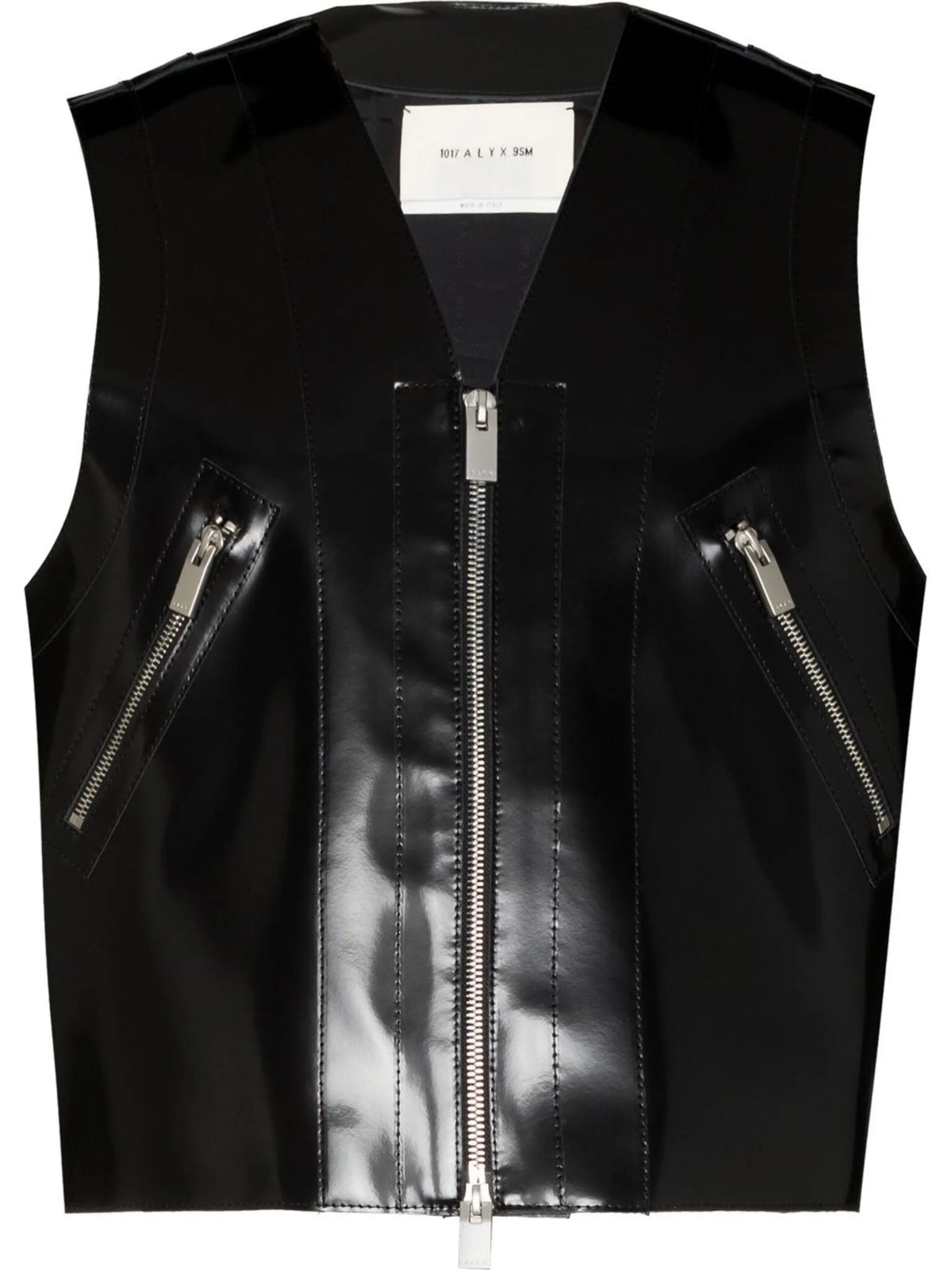 zip up leather vest