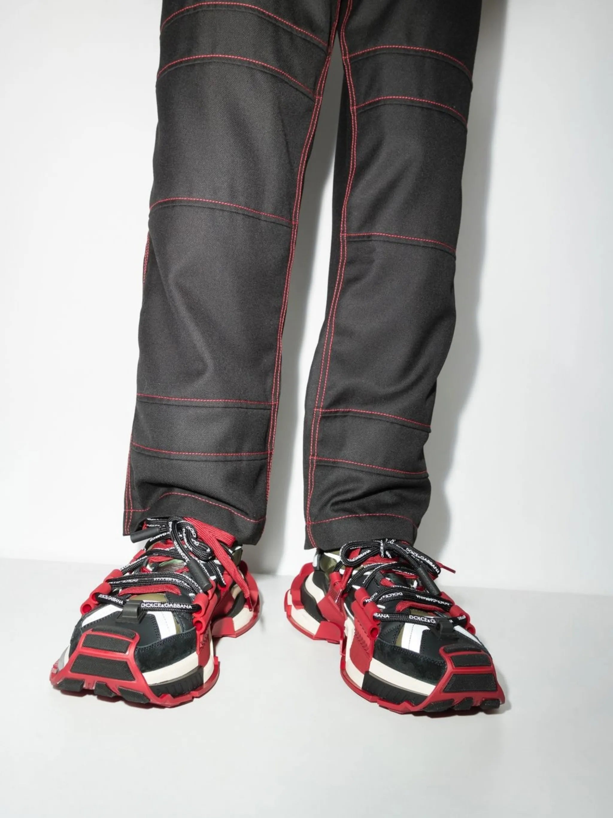 Space panelled low-top sneakers