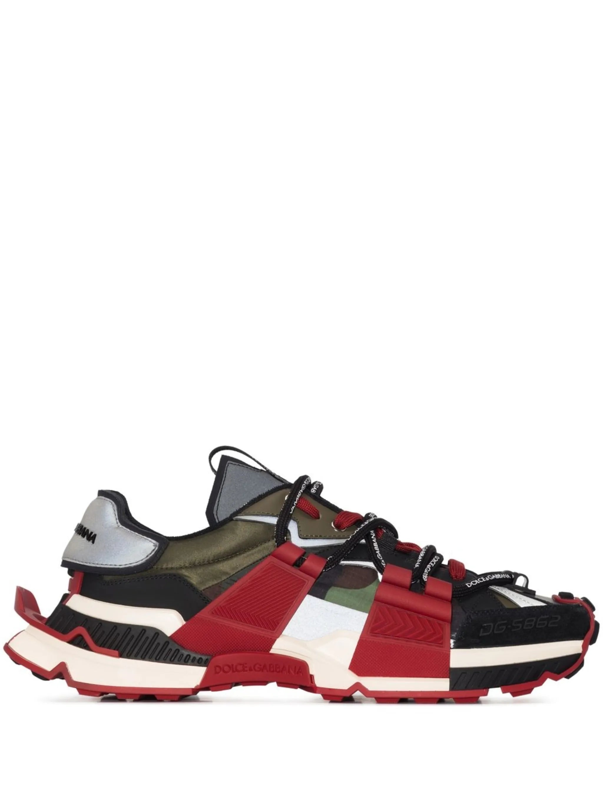 Space panelled low-top sneakers