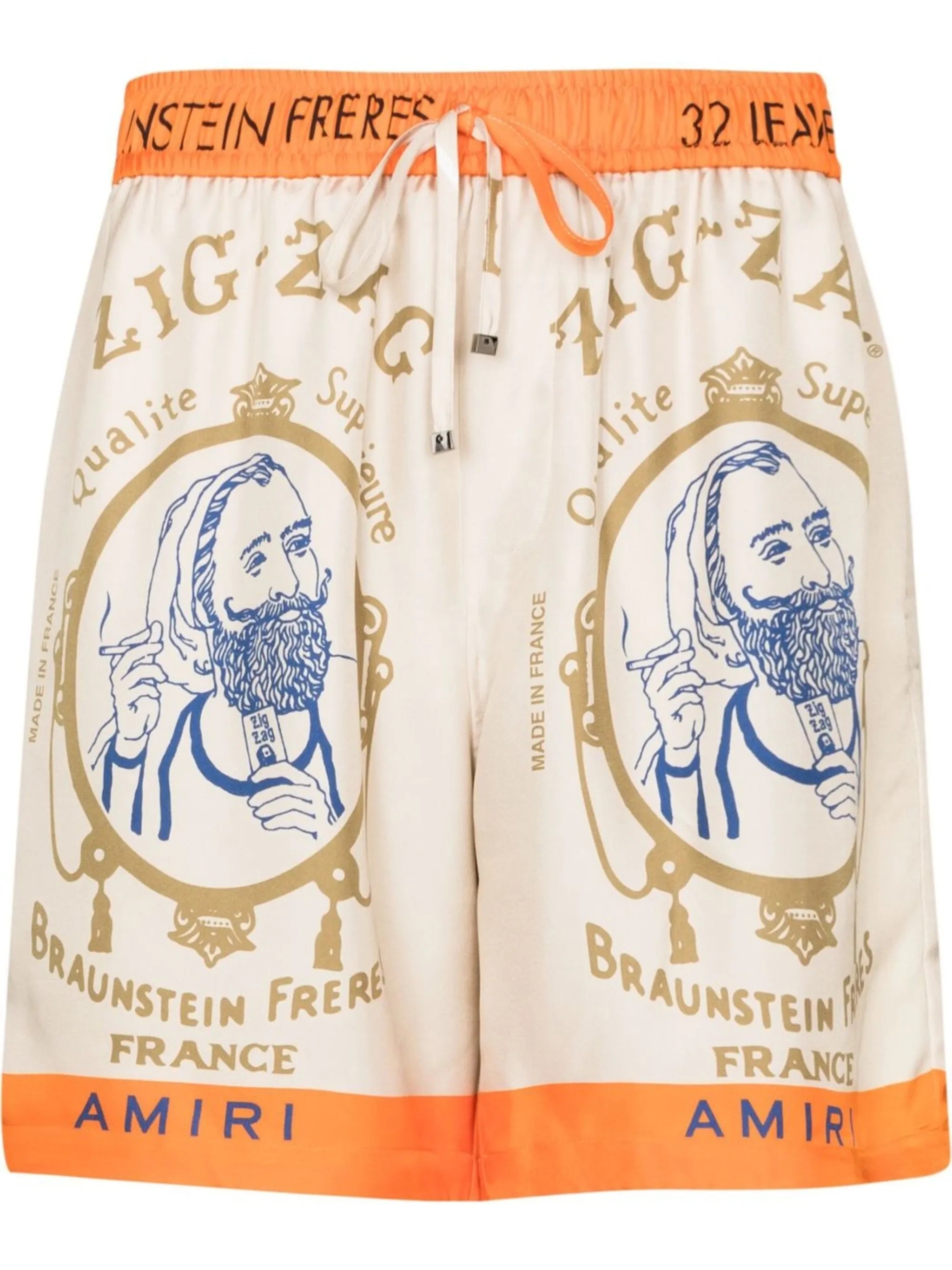 x Zig-Zag print silk bermuda shorts