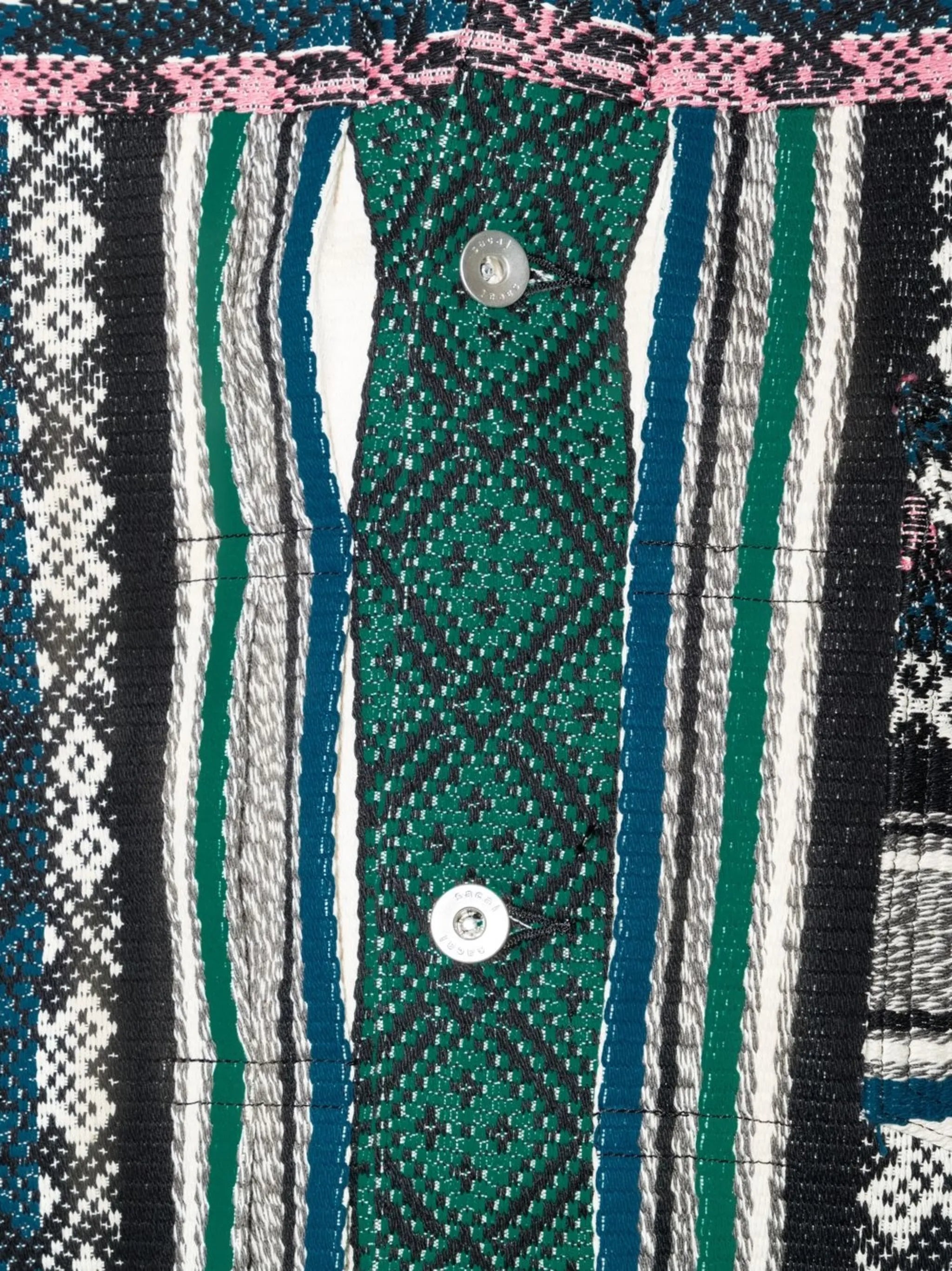 patchwork jacquard jacket