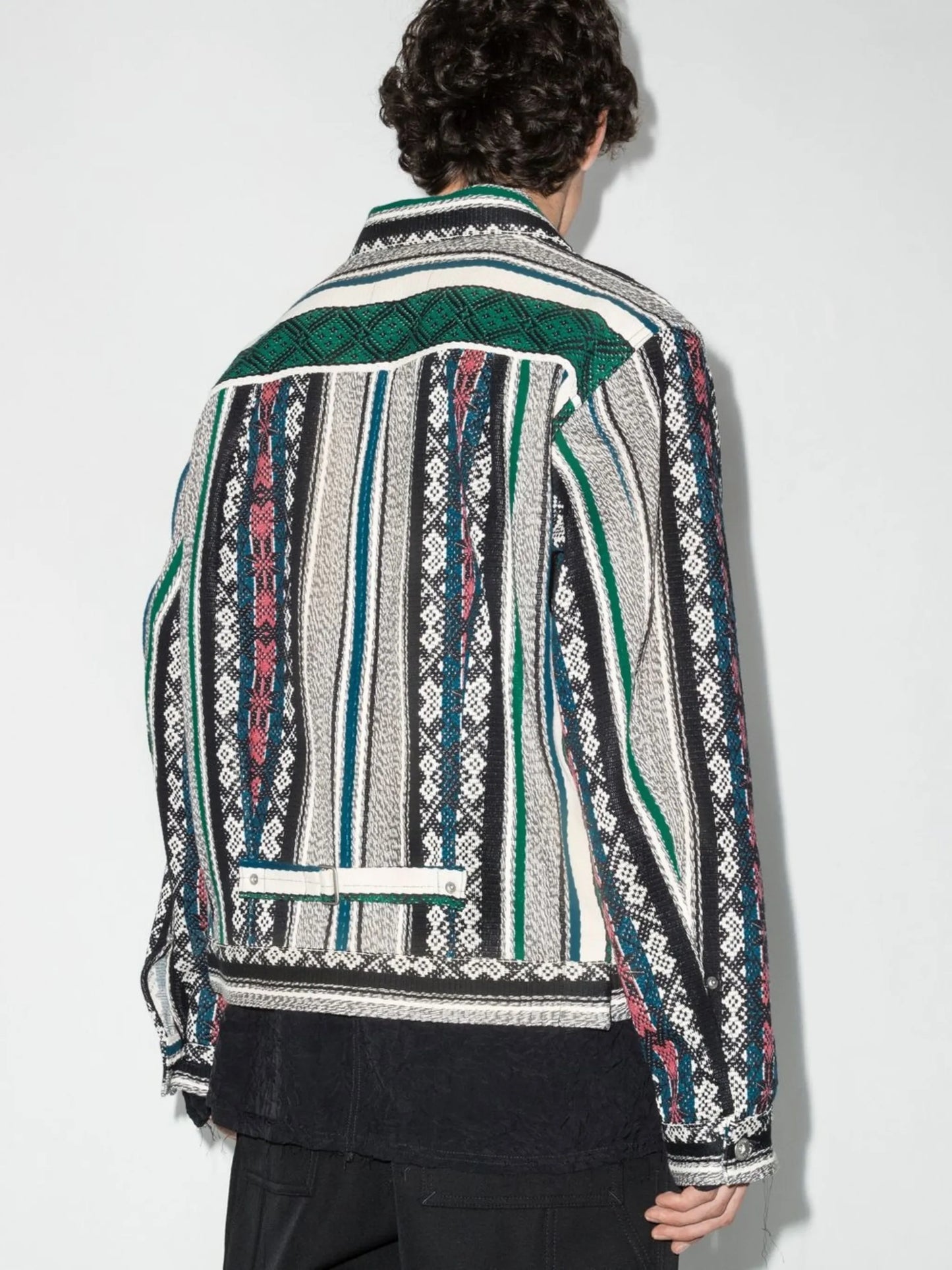 patchwork jacquard jacket