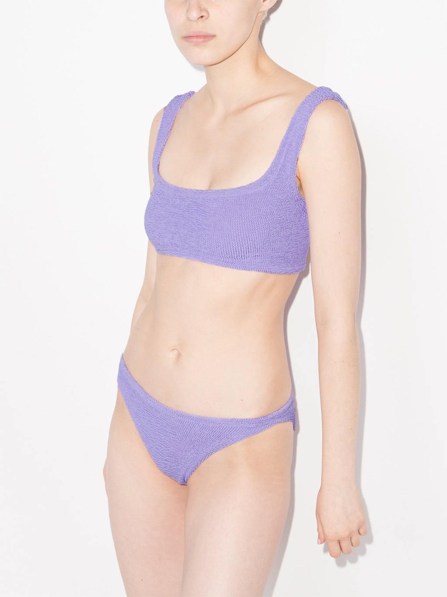 Xandra crinkle-effect bikini
