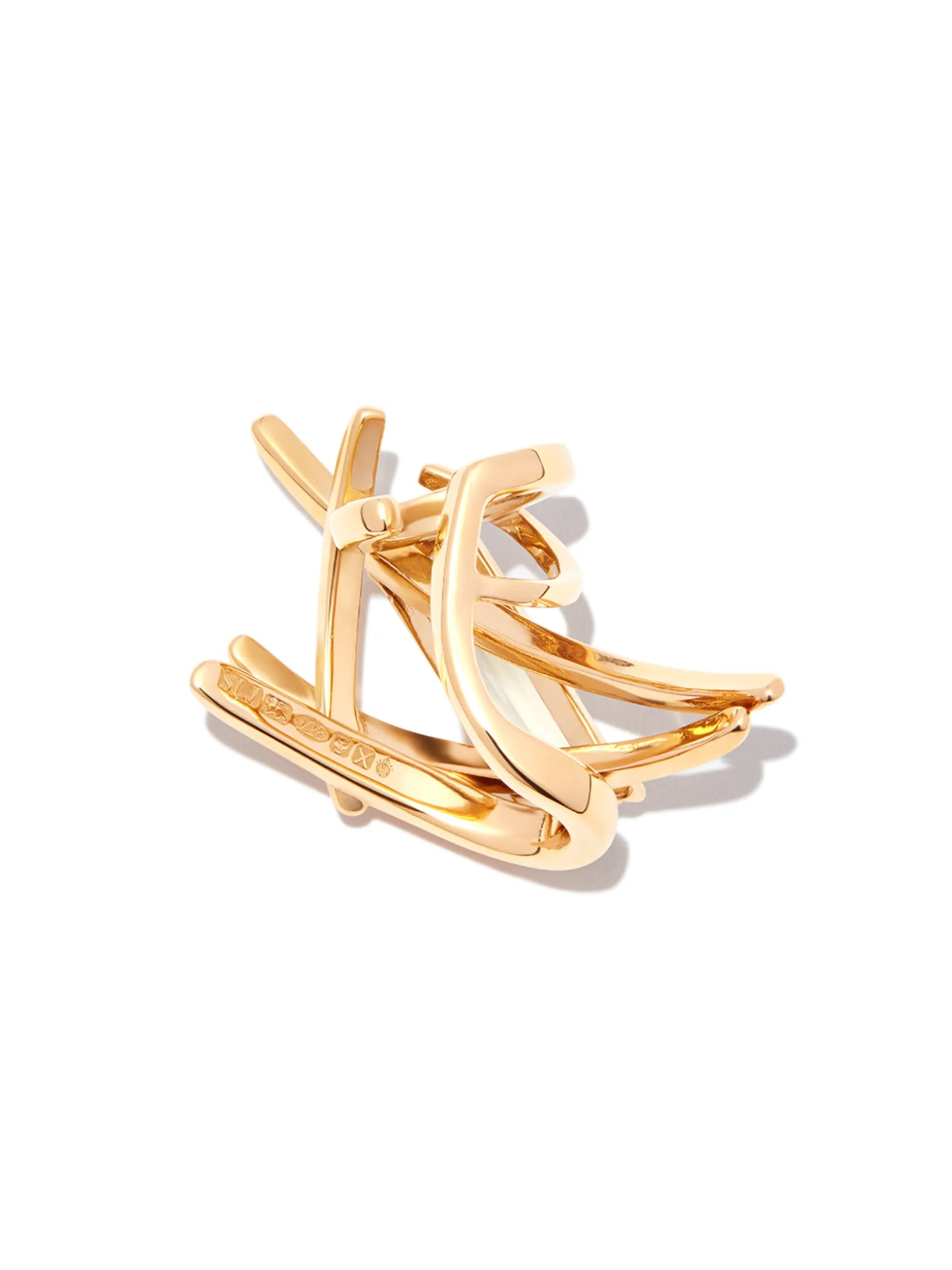 Twig quartz ear cuff