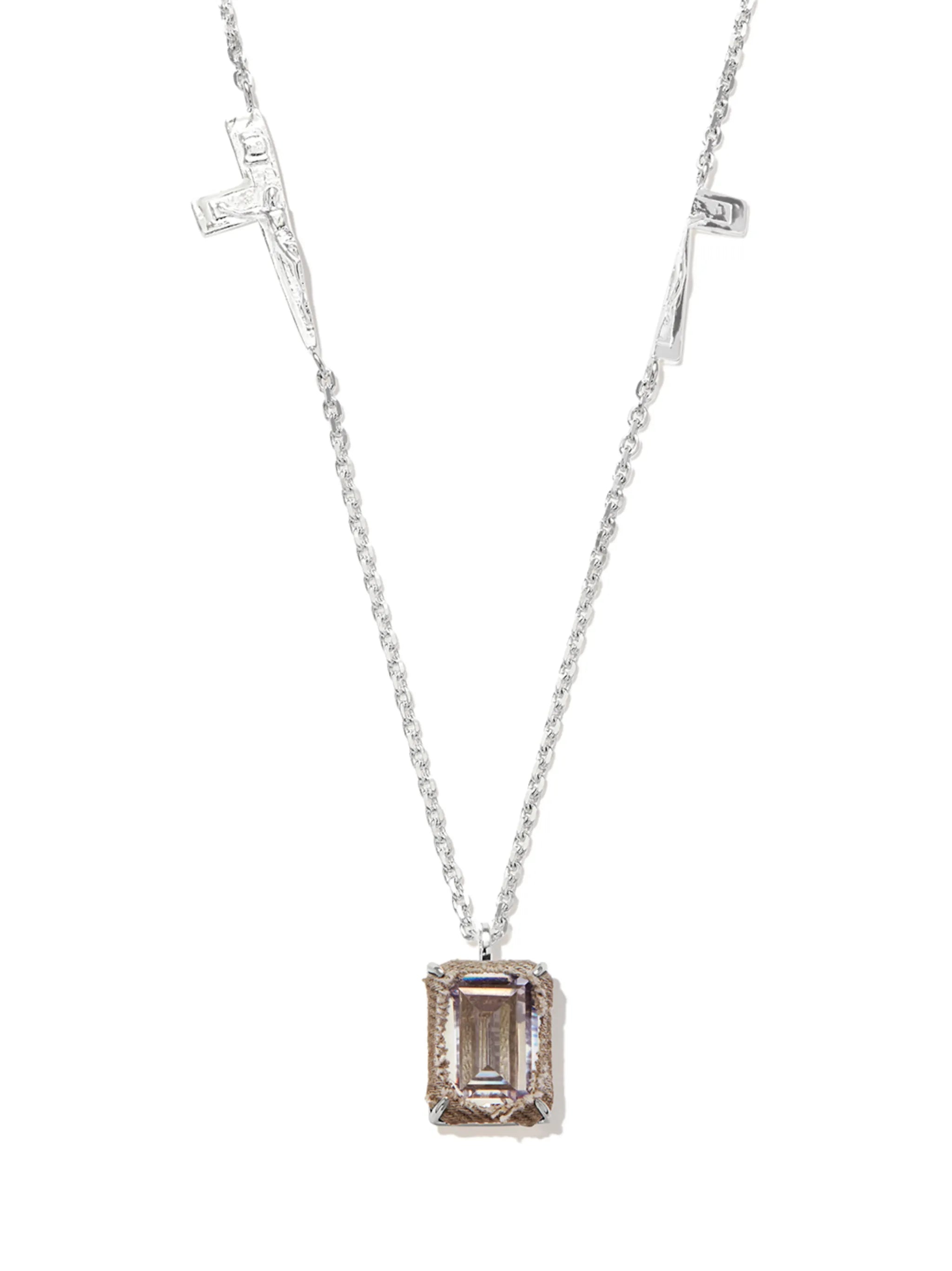 crystal-embellished pendant necklace