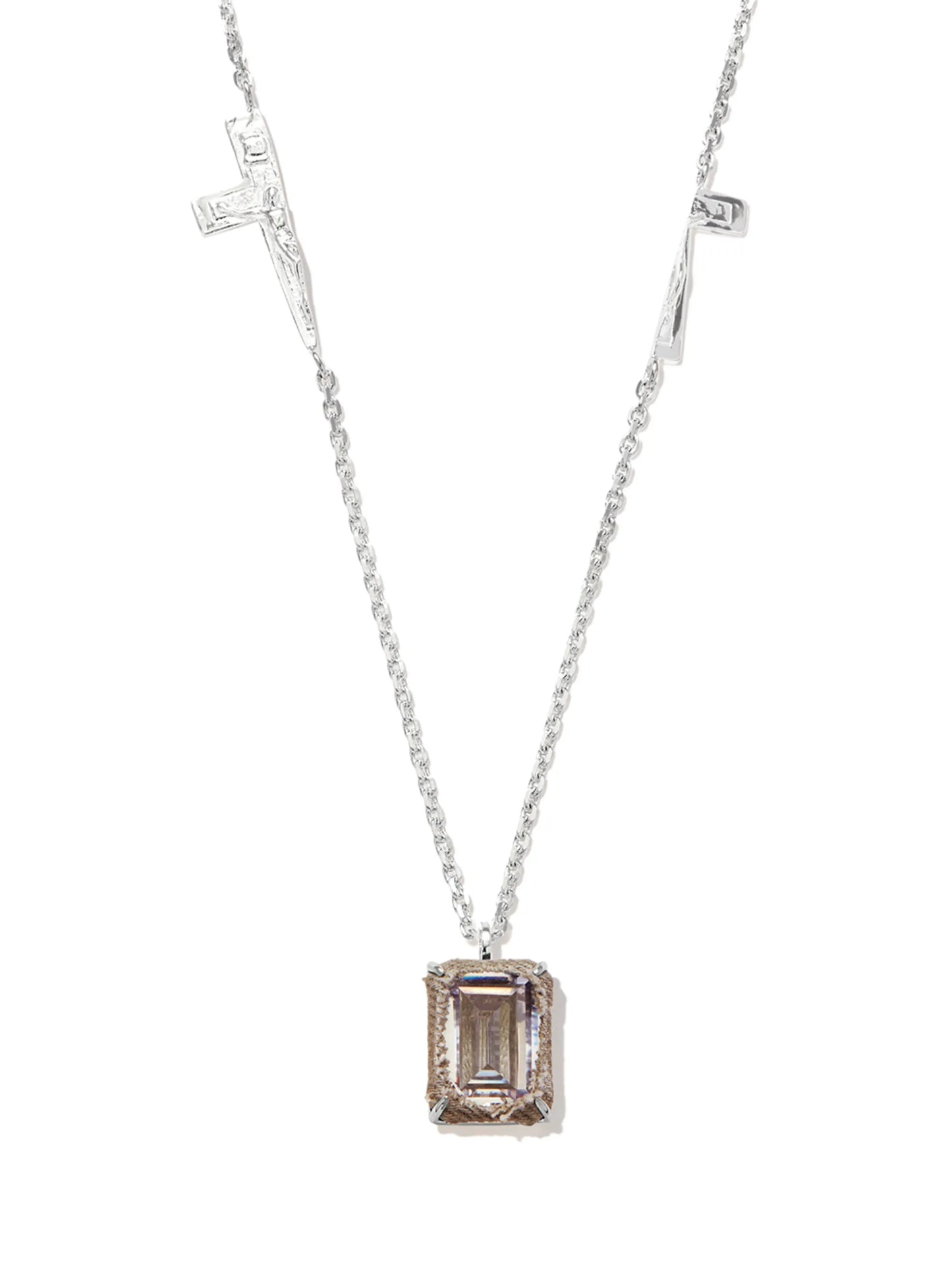crystal-embellished pendant necklace