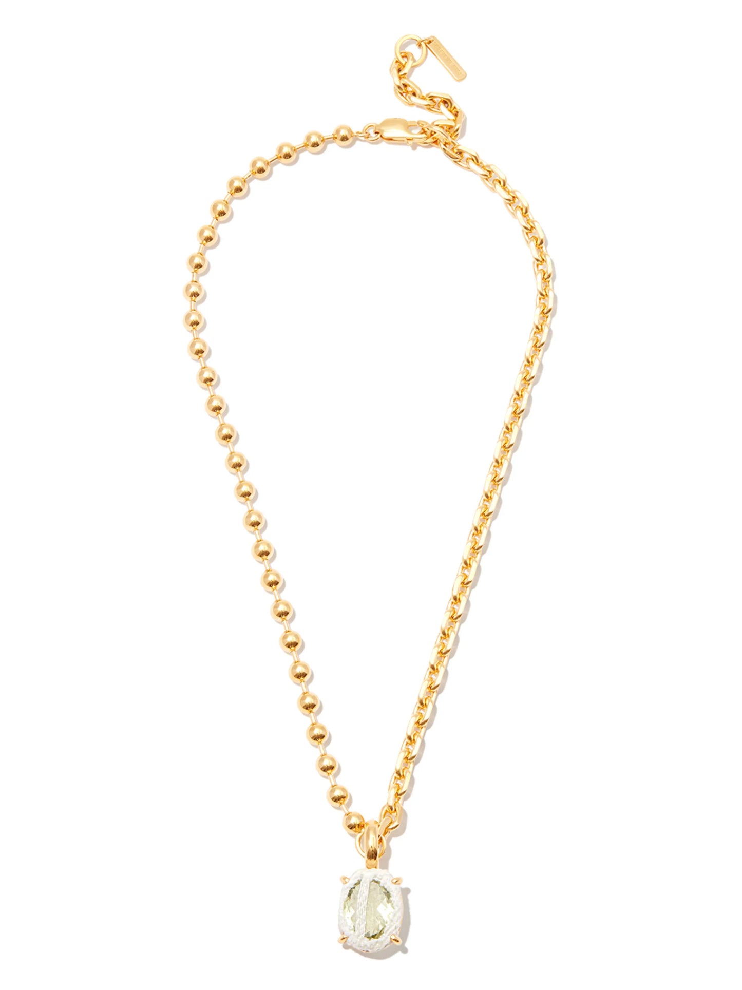 crystal-embellished charm necklace
