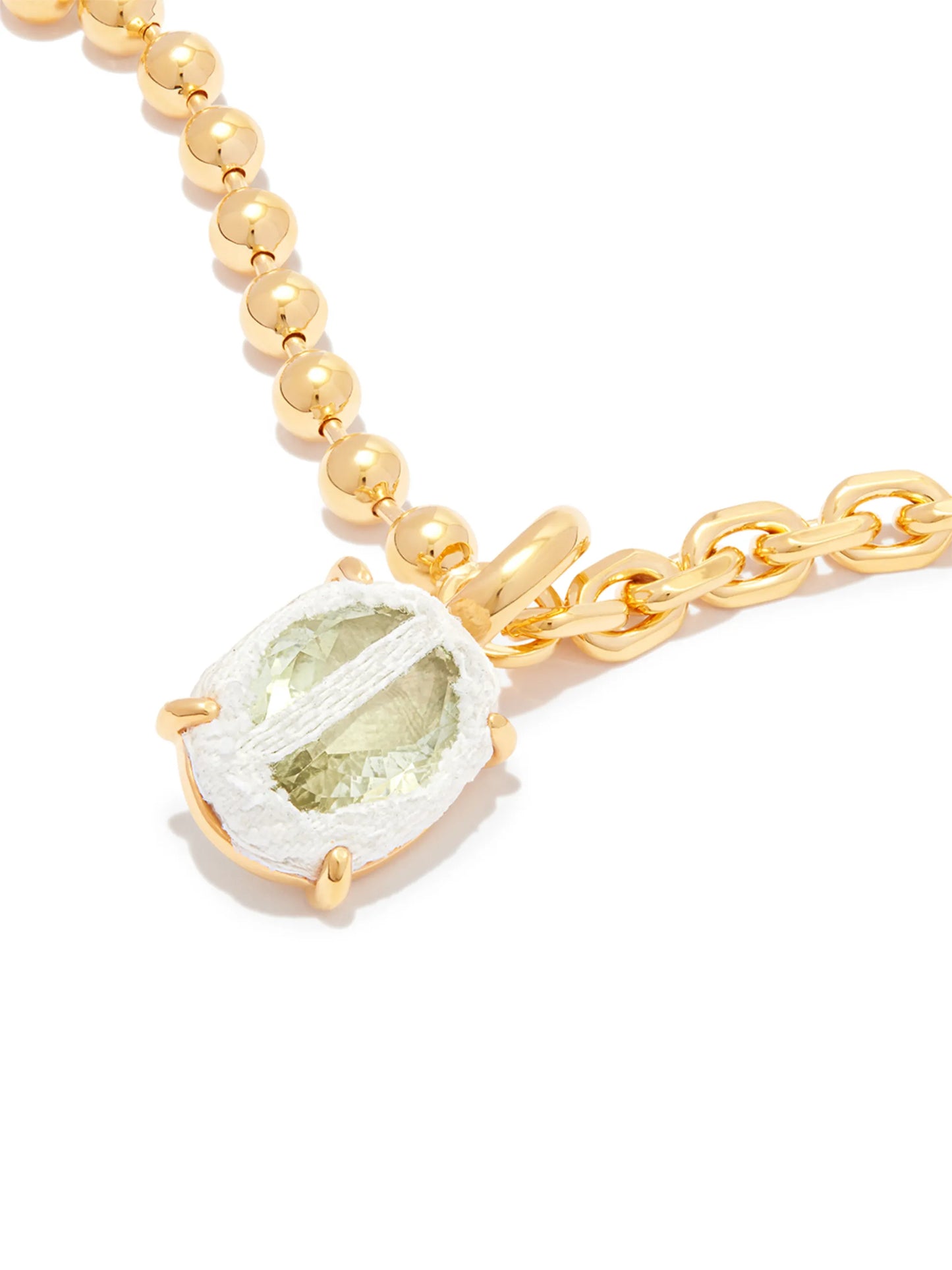 crystal-embellished charm necklace