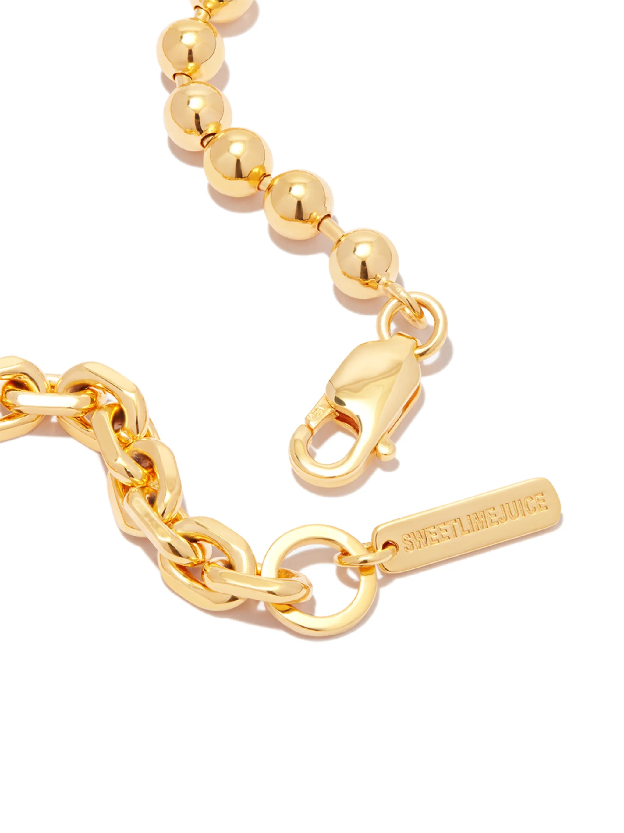 crystal-embellished charm necklace