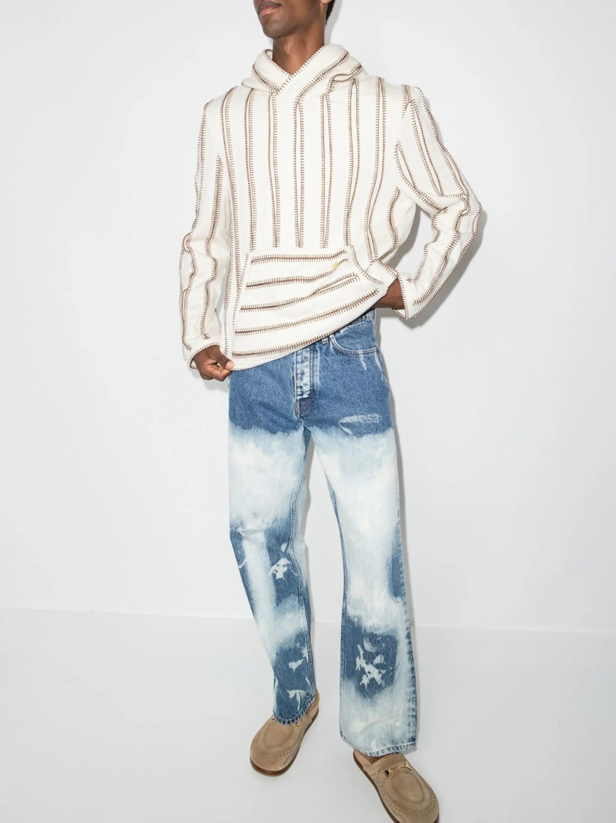 contrast-stitch sweatshirt