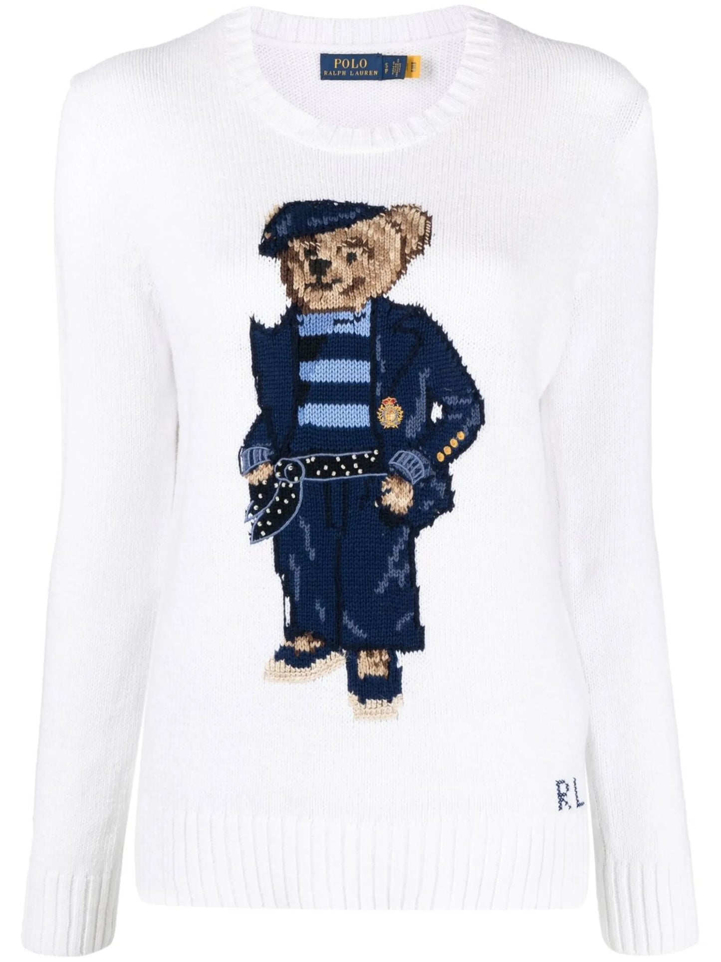 Polo Bear intarsia-knit jumper