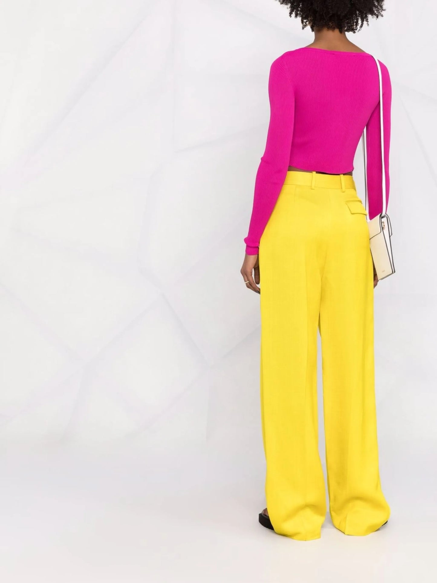 Safety Pin-embellished fine-ribbed cardigan