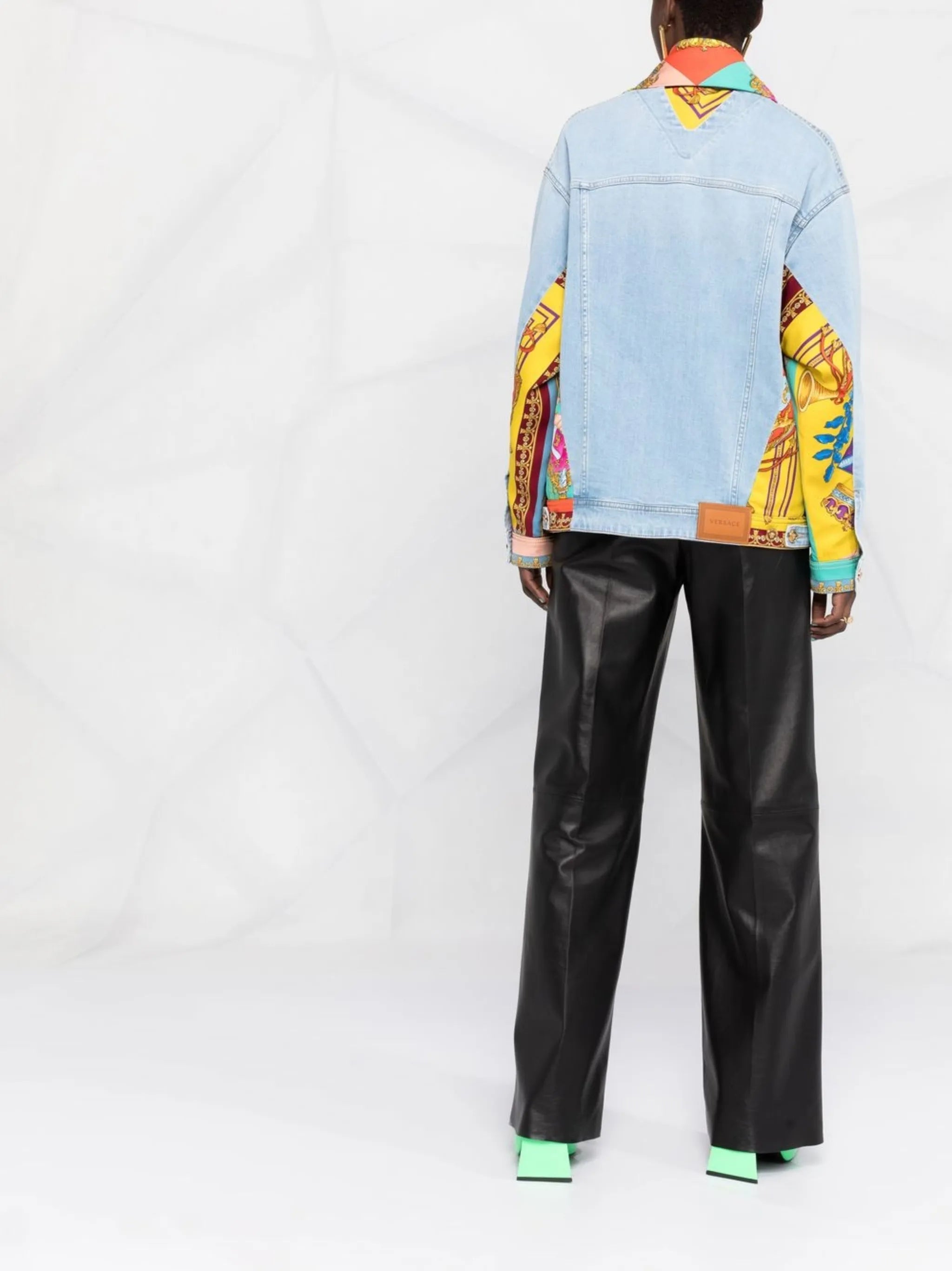 Royal Rebellion scarf denim jacket