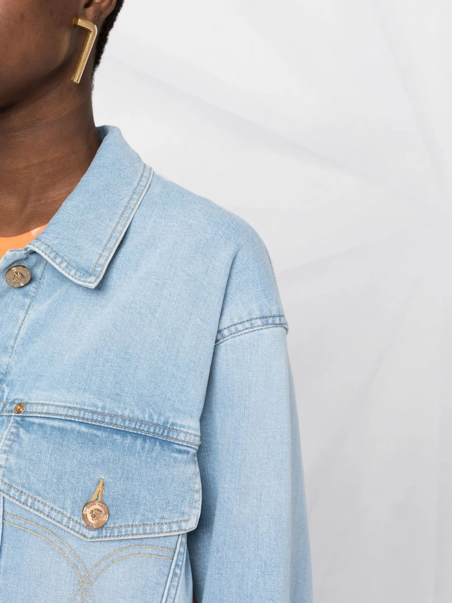 Royal Rebellion scarf denim jacket