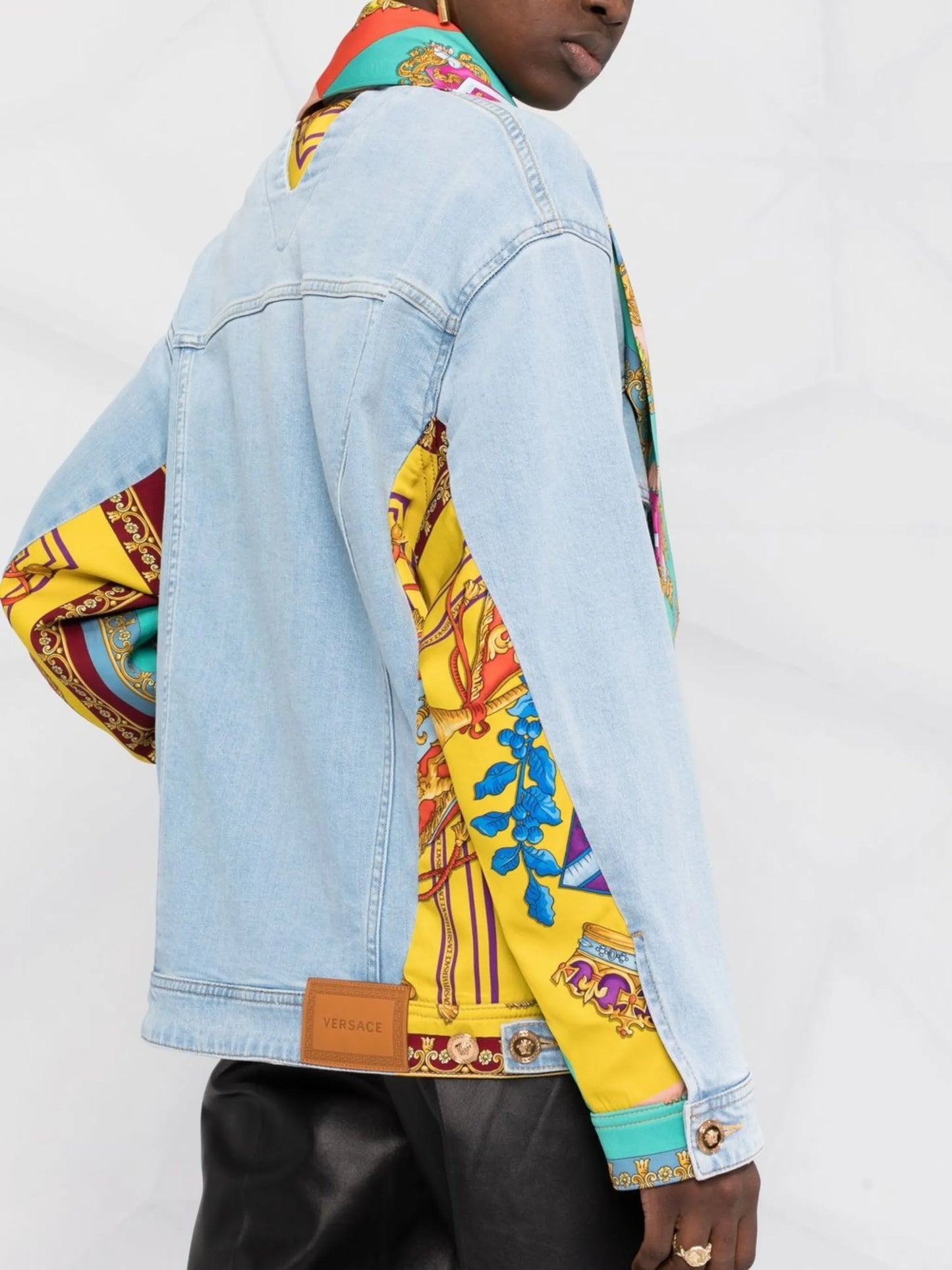 Royal Rebellion scarf denim jacket