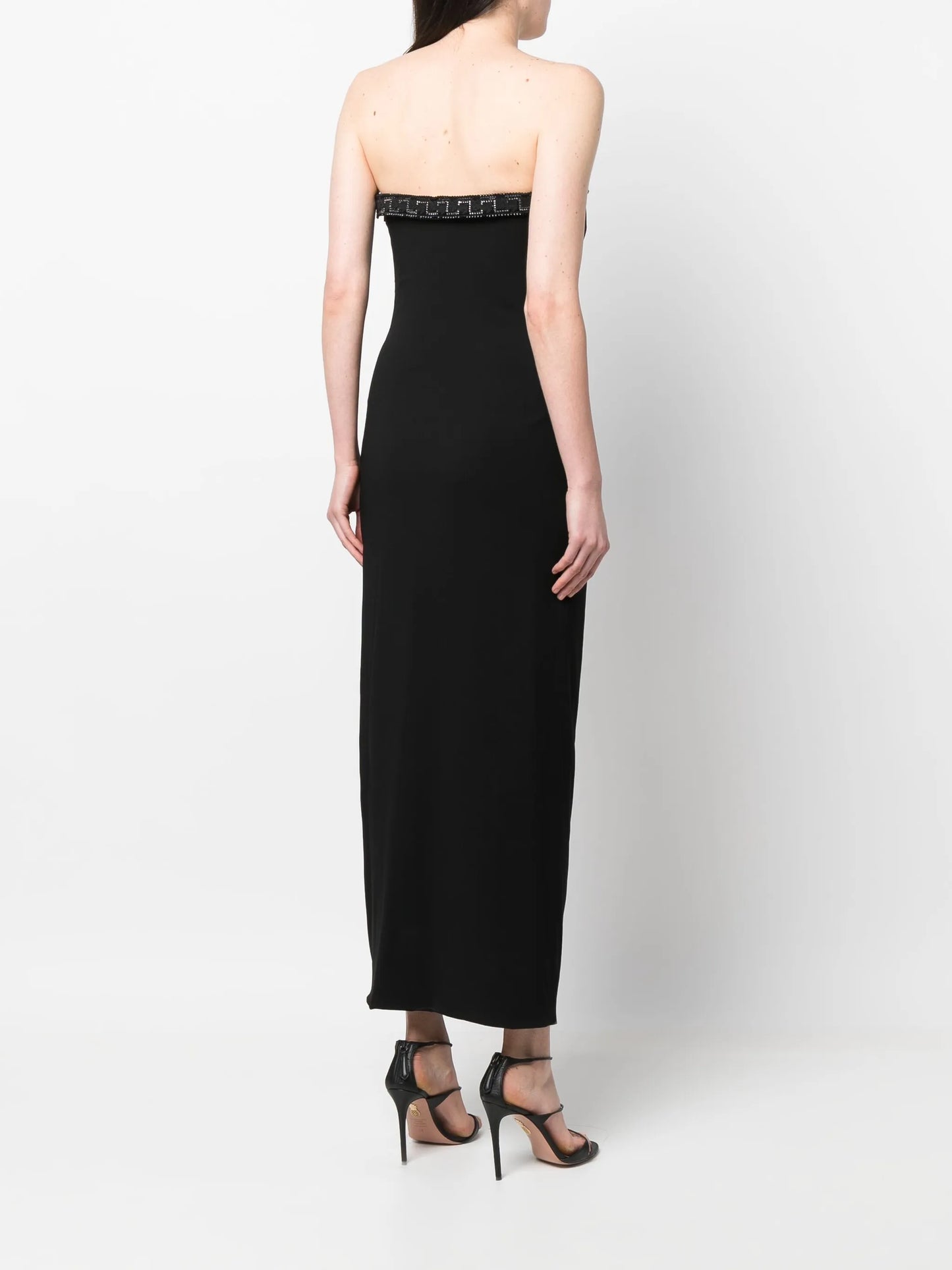 Safety-Pin Greca trim dress