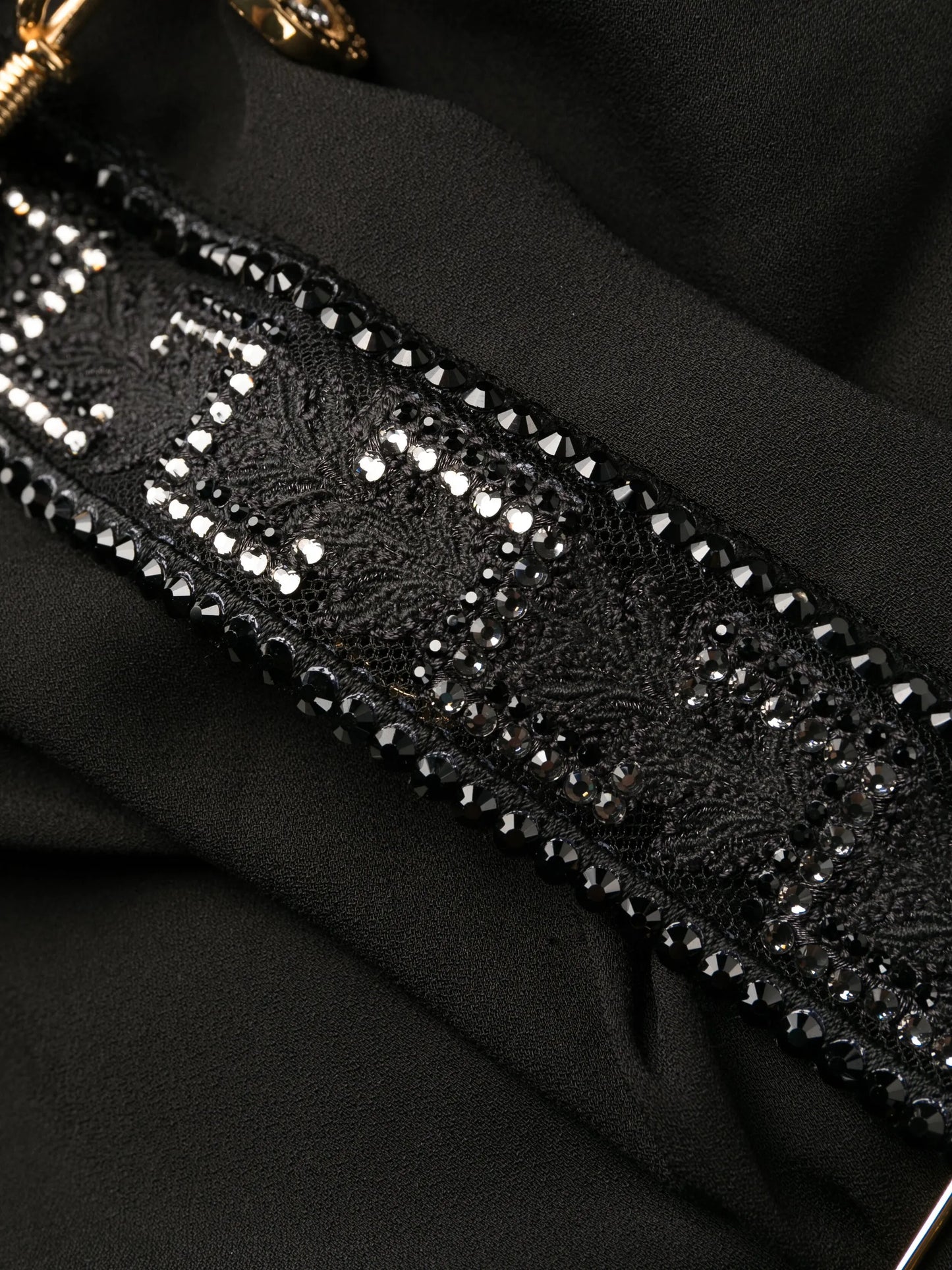 Safety-Pin Greca trim dress