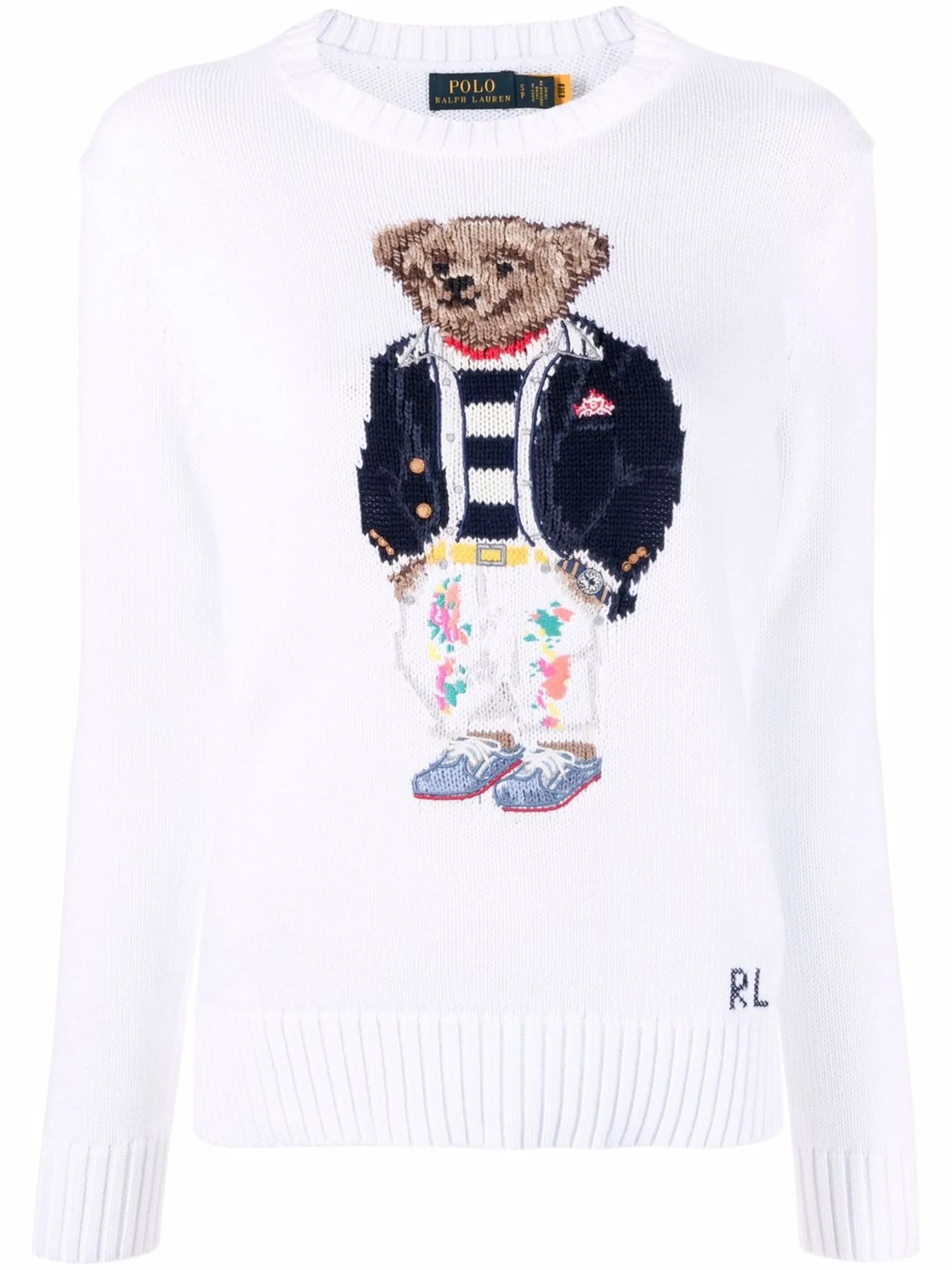Polo Bear intarsia-knit sweater