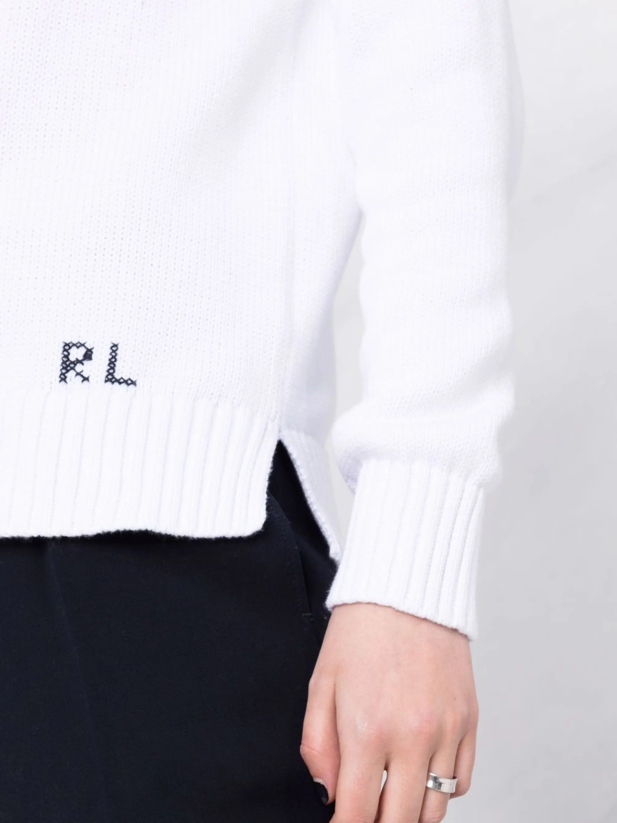 Polo Bear intarsia-knit sweater