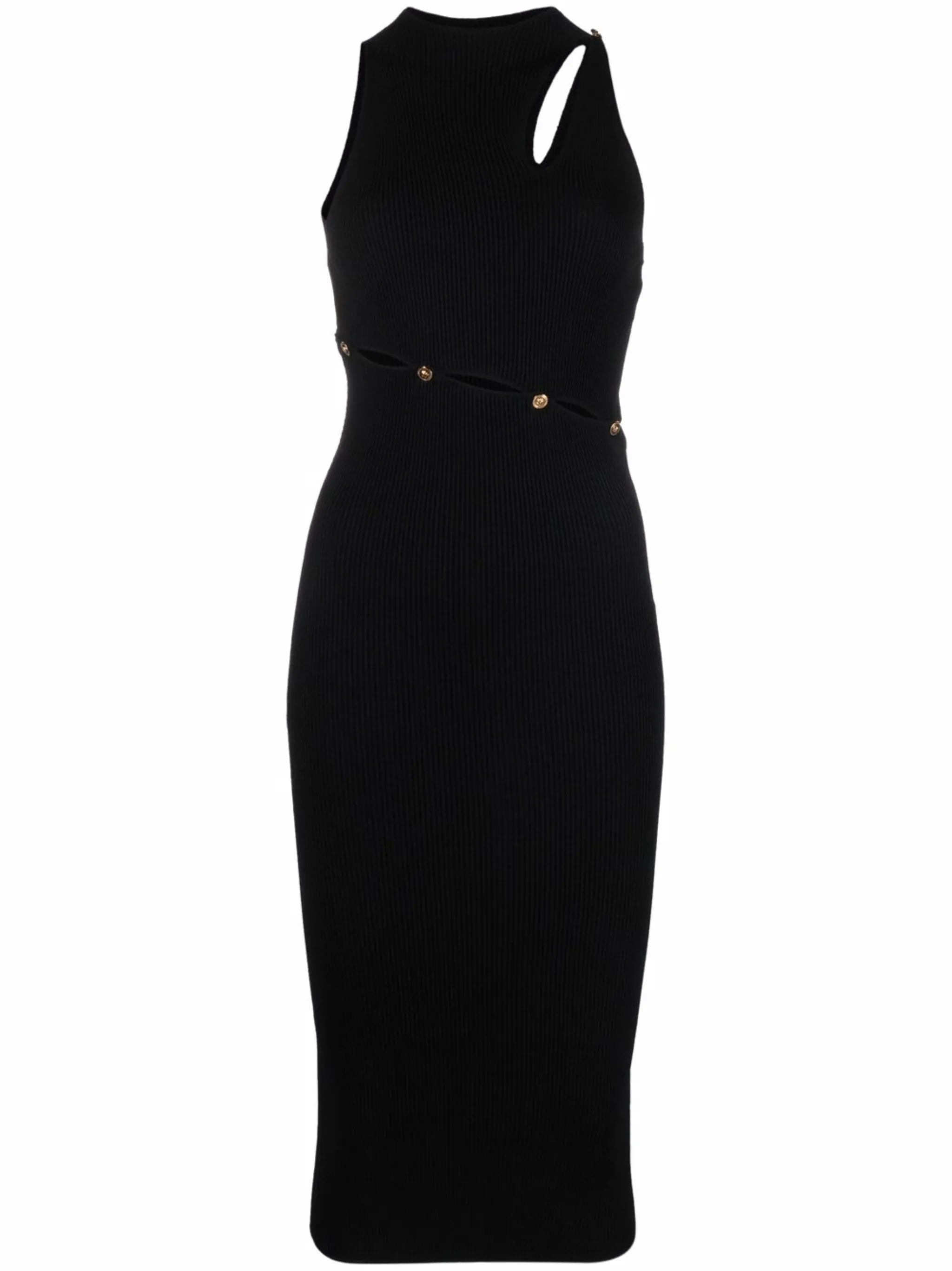 ribbed-knit cut-out dress