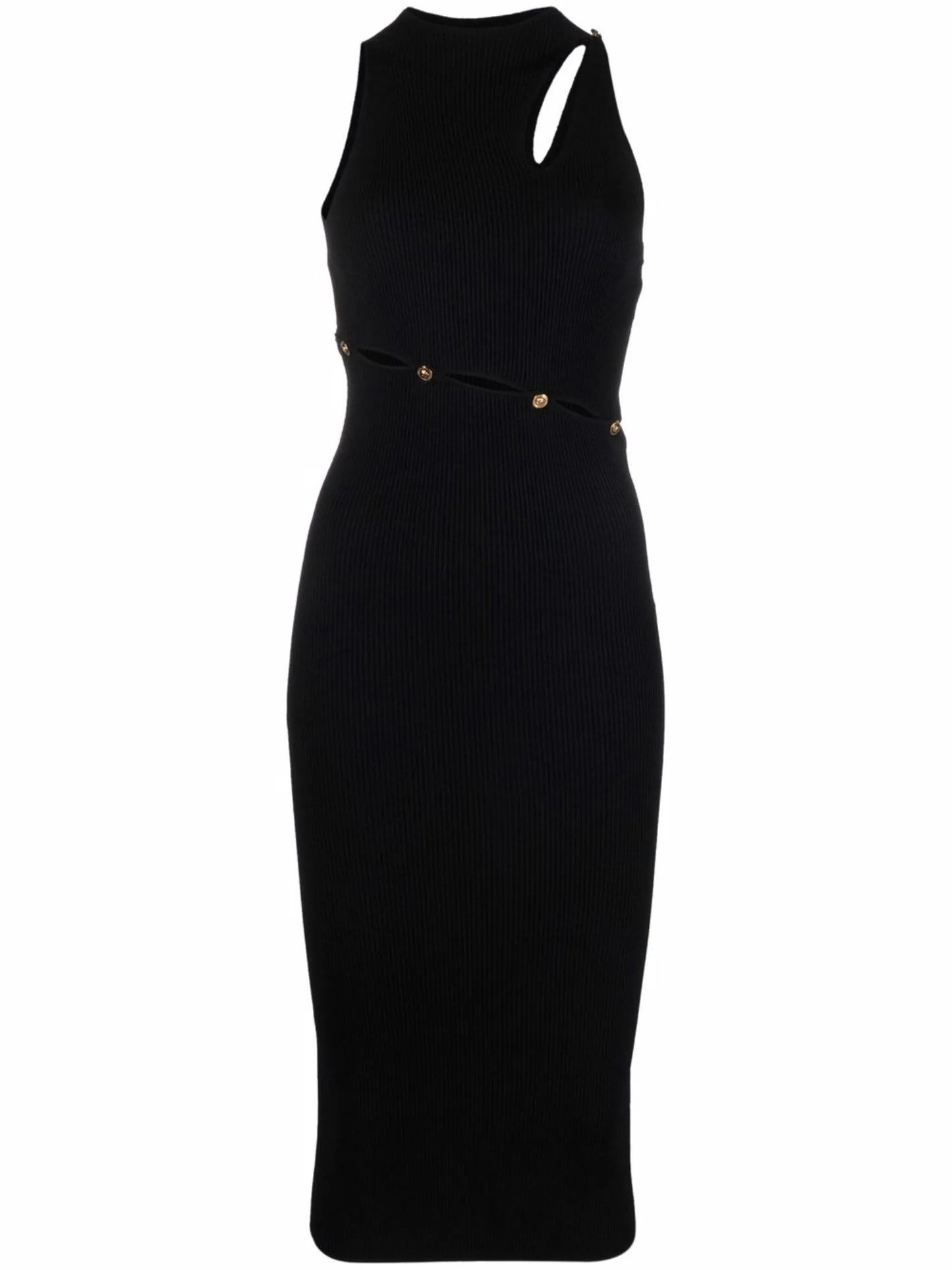 ribbed-knit cut-out dress