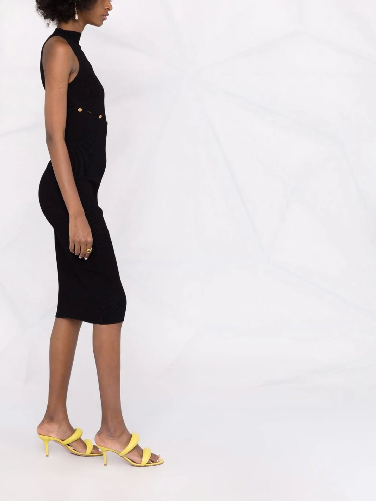ribbed-knit cut-out dress