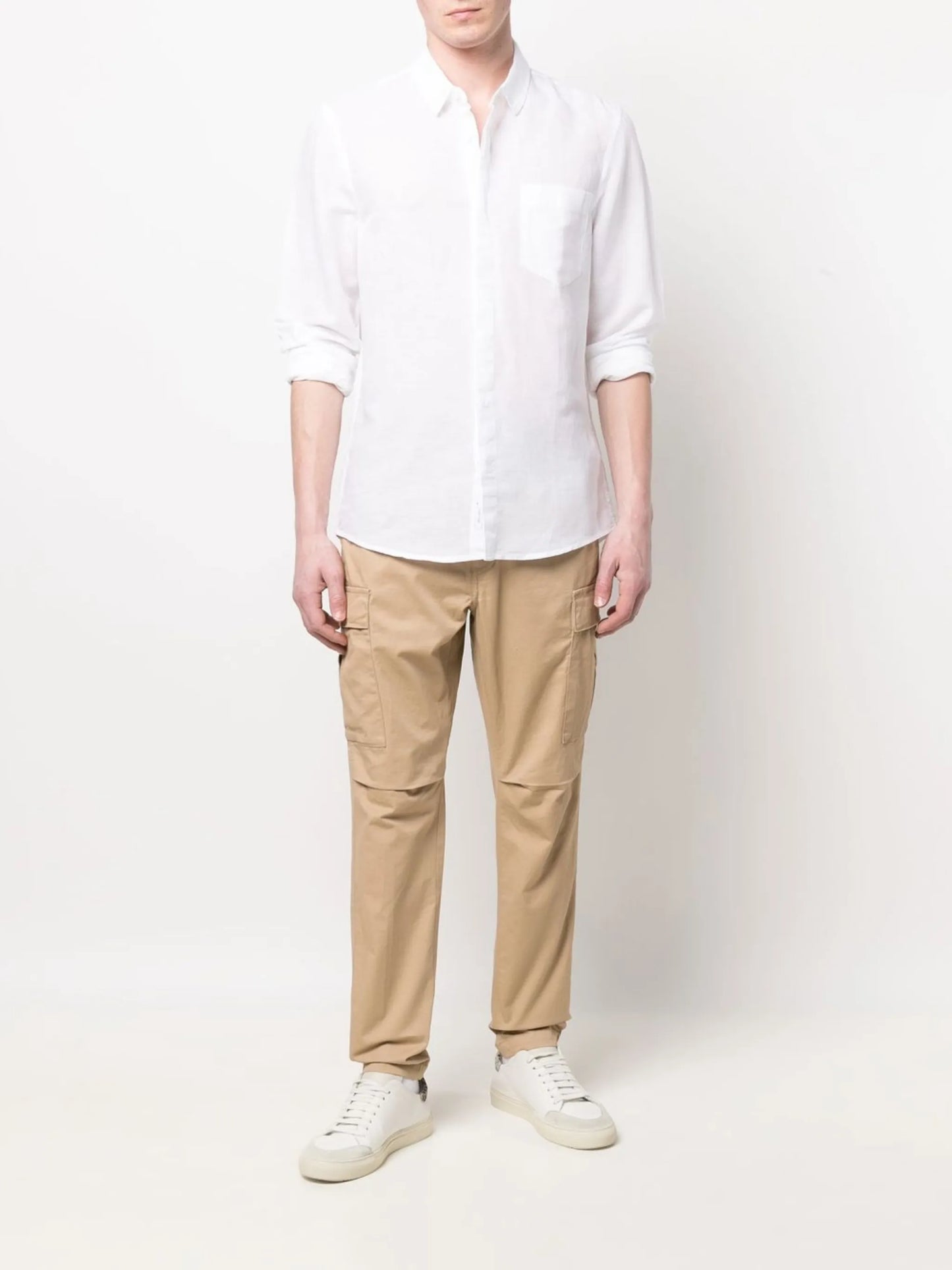 drawstring-waist cargo trousers