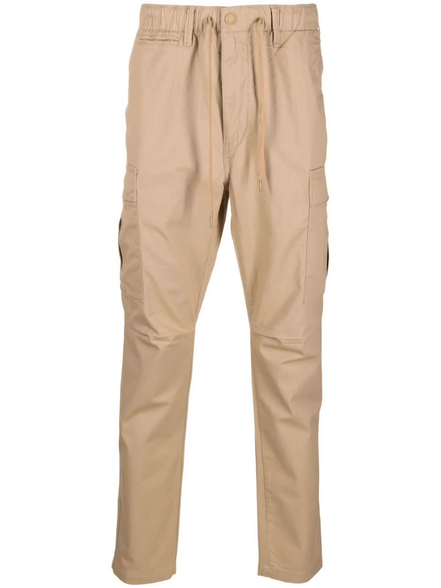 drawstring-waist cargo trousers